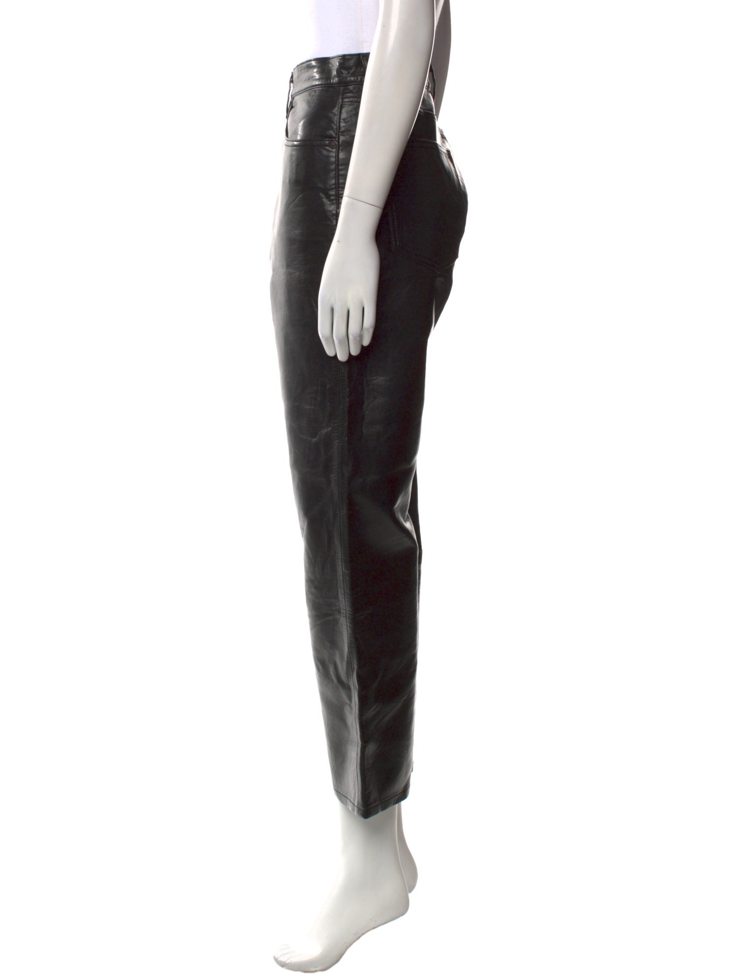 AGOLDE Leather Straight Leg Pants