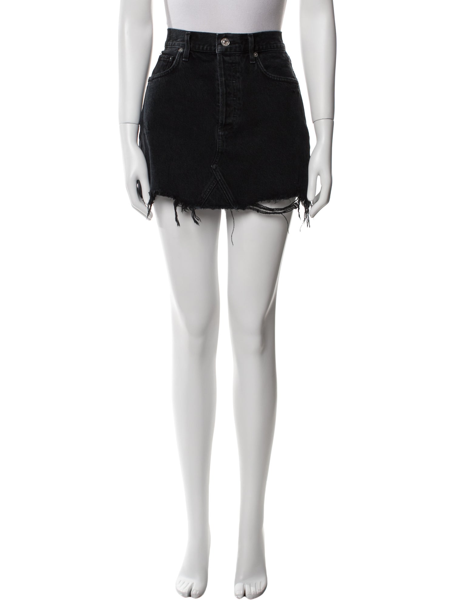 AGOLDE Distressed Accents Mini Skirt