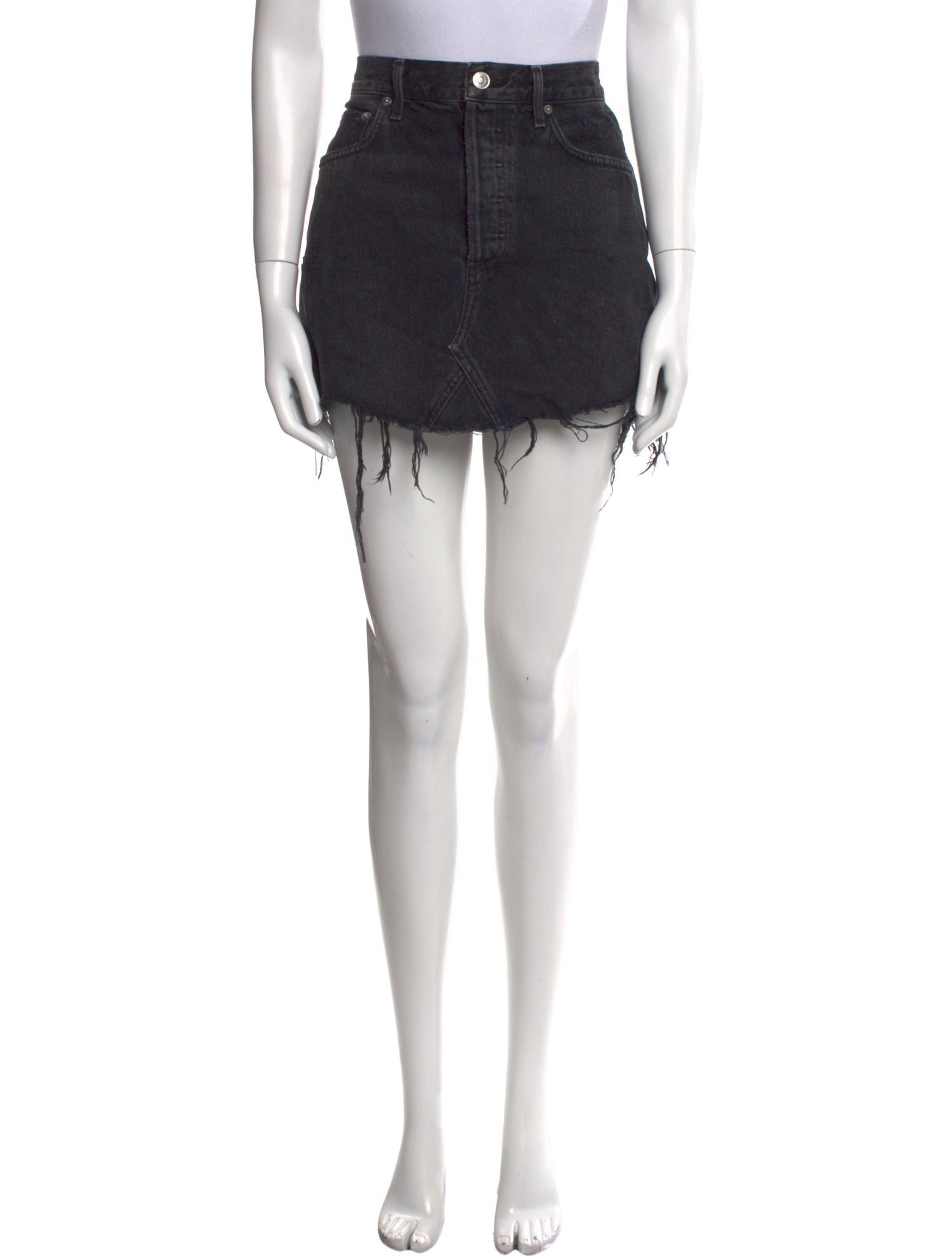 AGOLDE Distressed Accents Mini Skirt