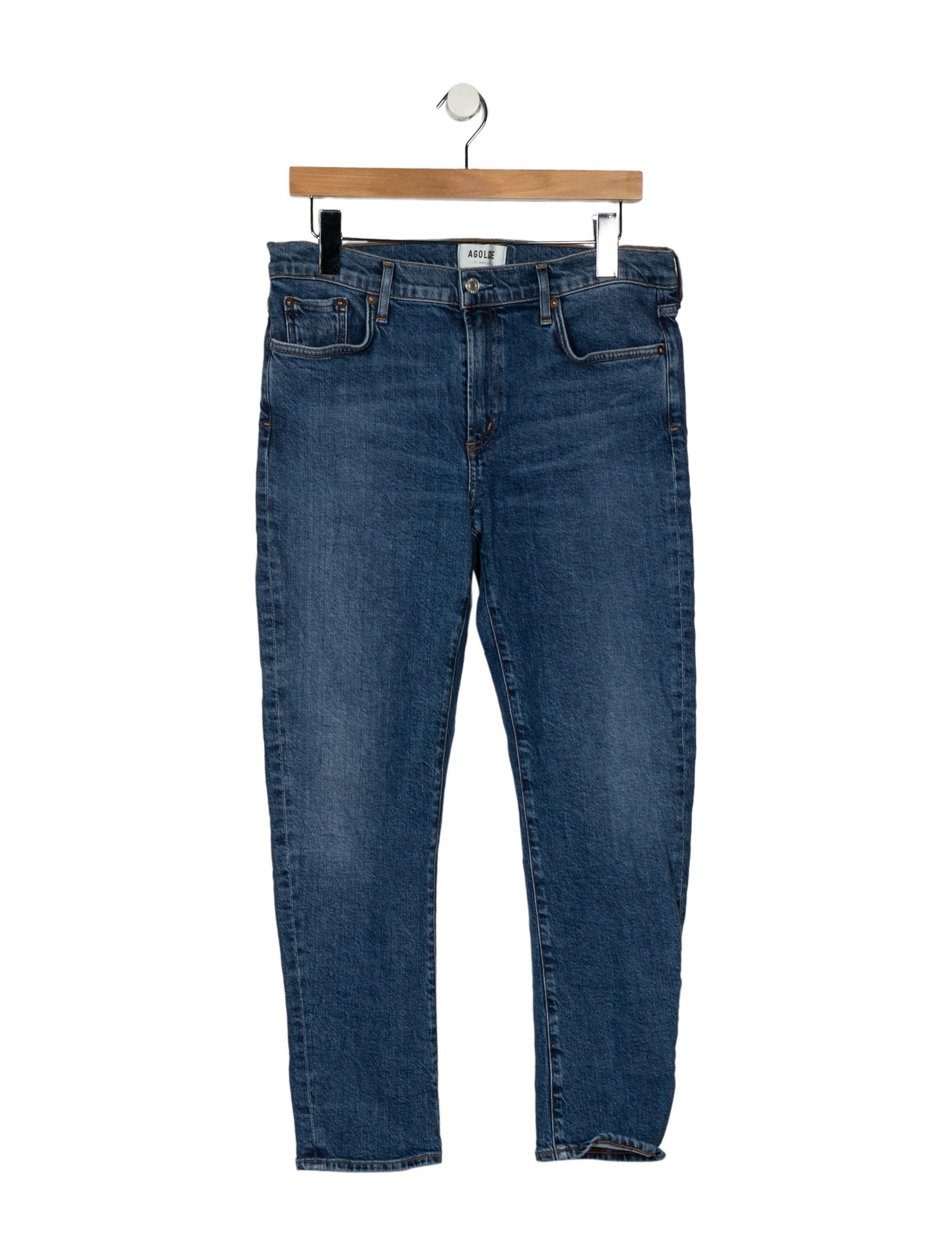 AGOLDE Mid-Rise Straight Leg Jeans