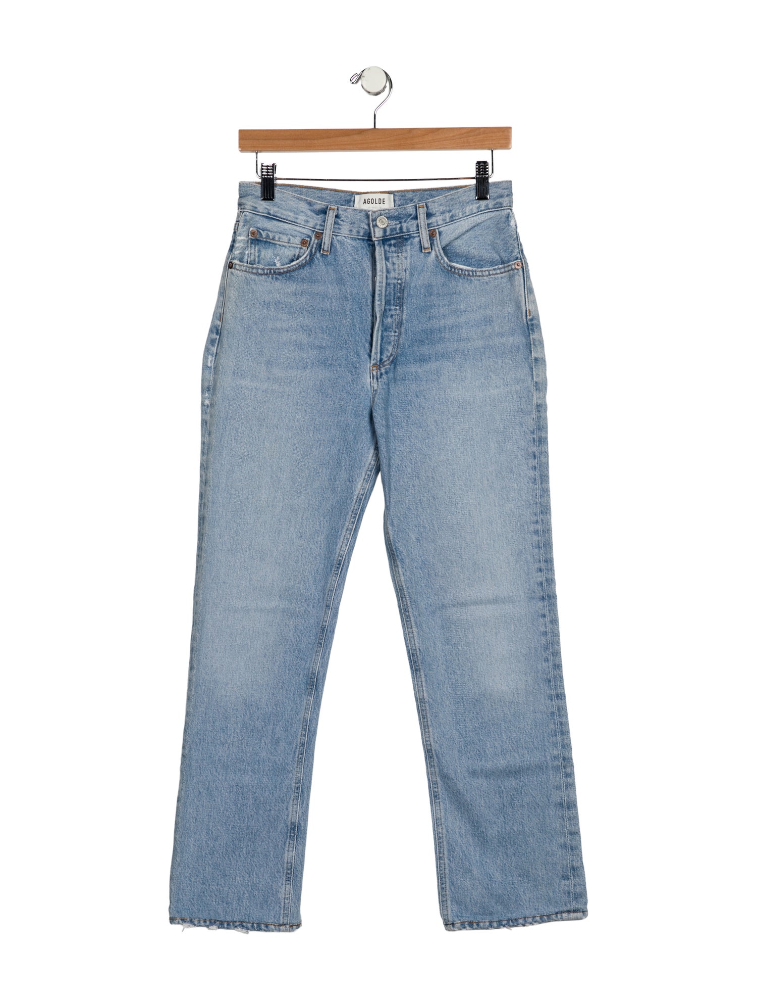 AGOLDE Mid-Rise Straight Leg Jeans