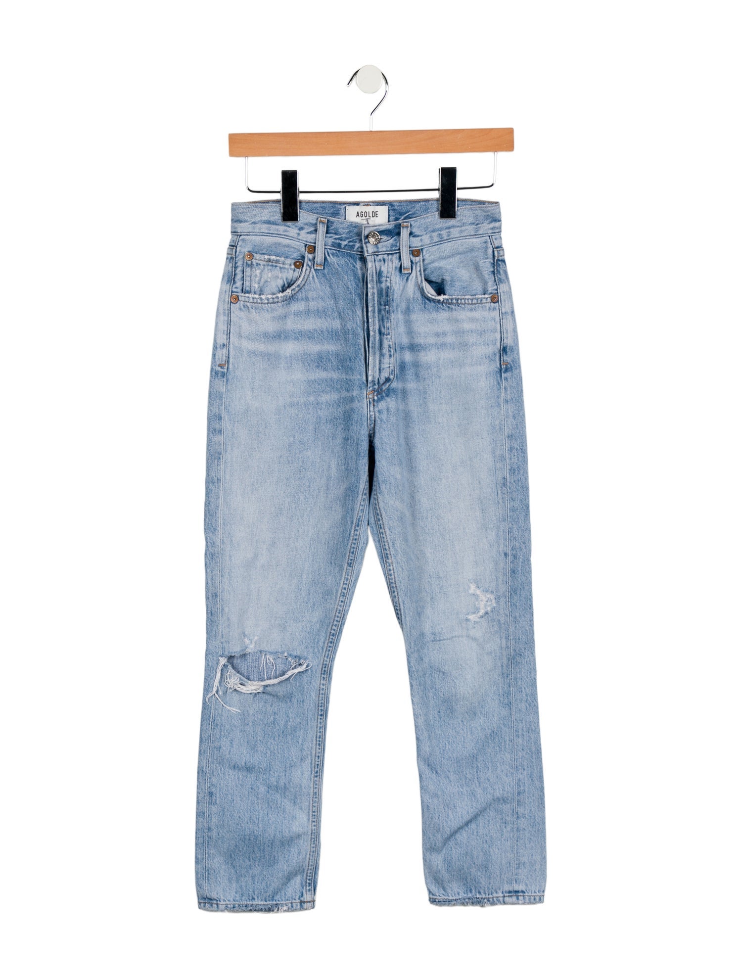 AGOLDE Mid-Rise Straight Leg Jeans