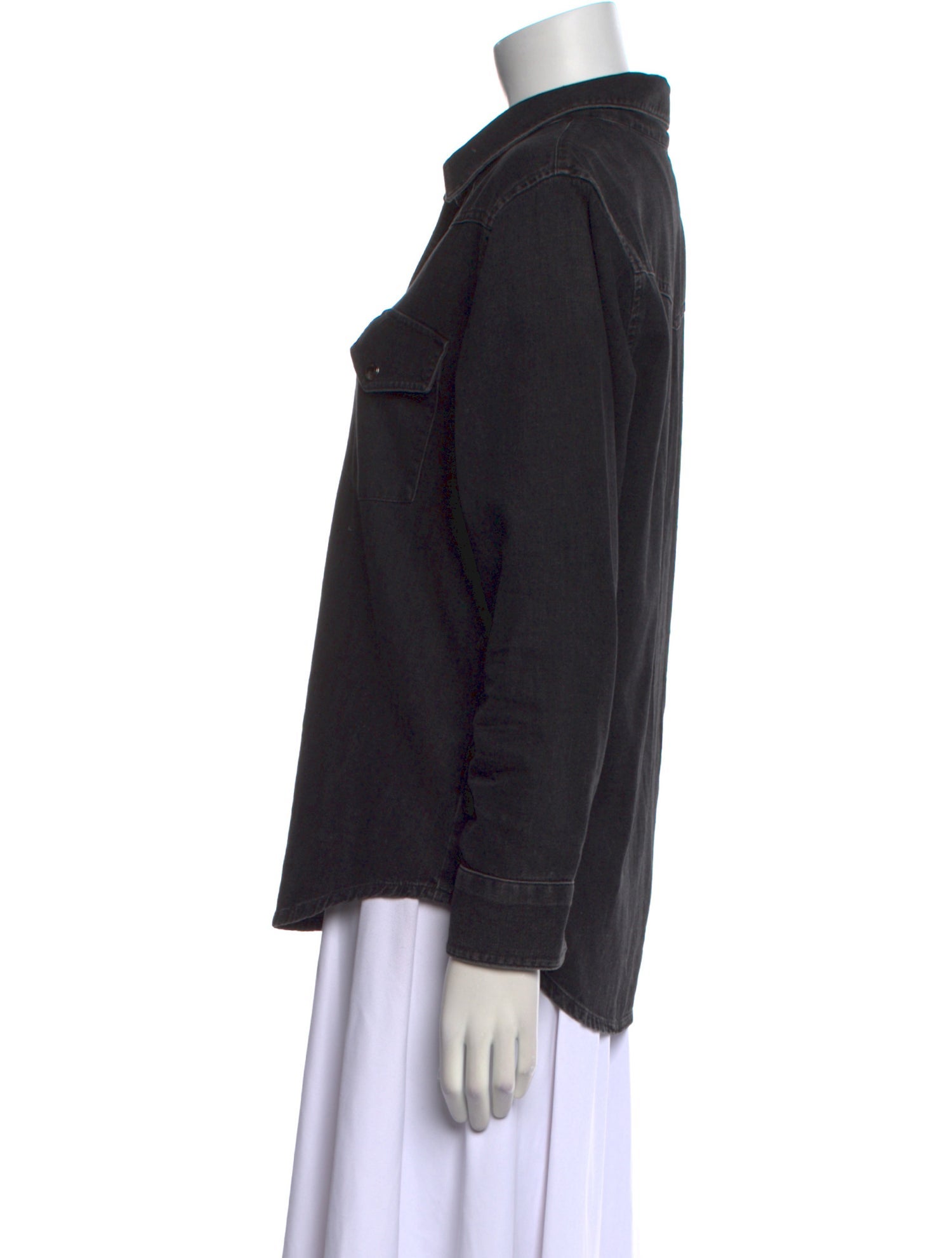 AGOLDE Long Sleeve Button-Up Top