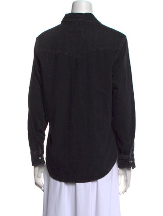 AGOLDE Long Sleeve Button-Up Top