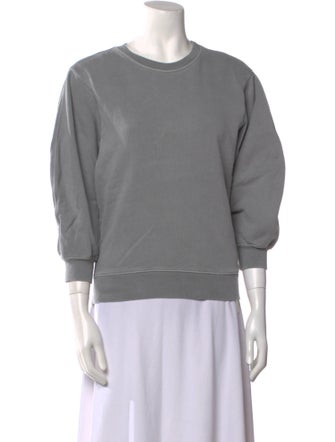 AGOLDE Crew Neck Three-Quarter Sleeve Sweatshirt