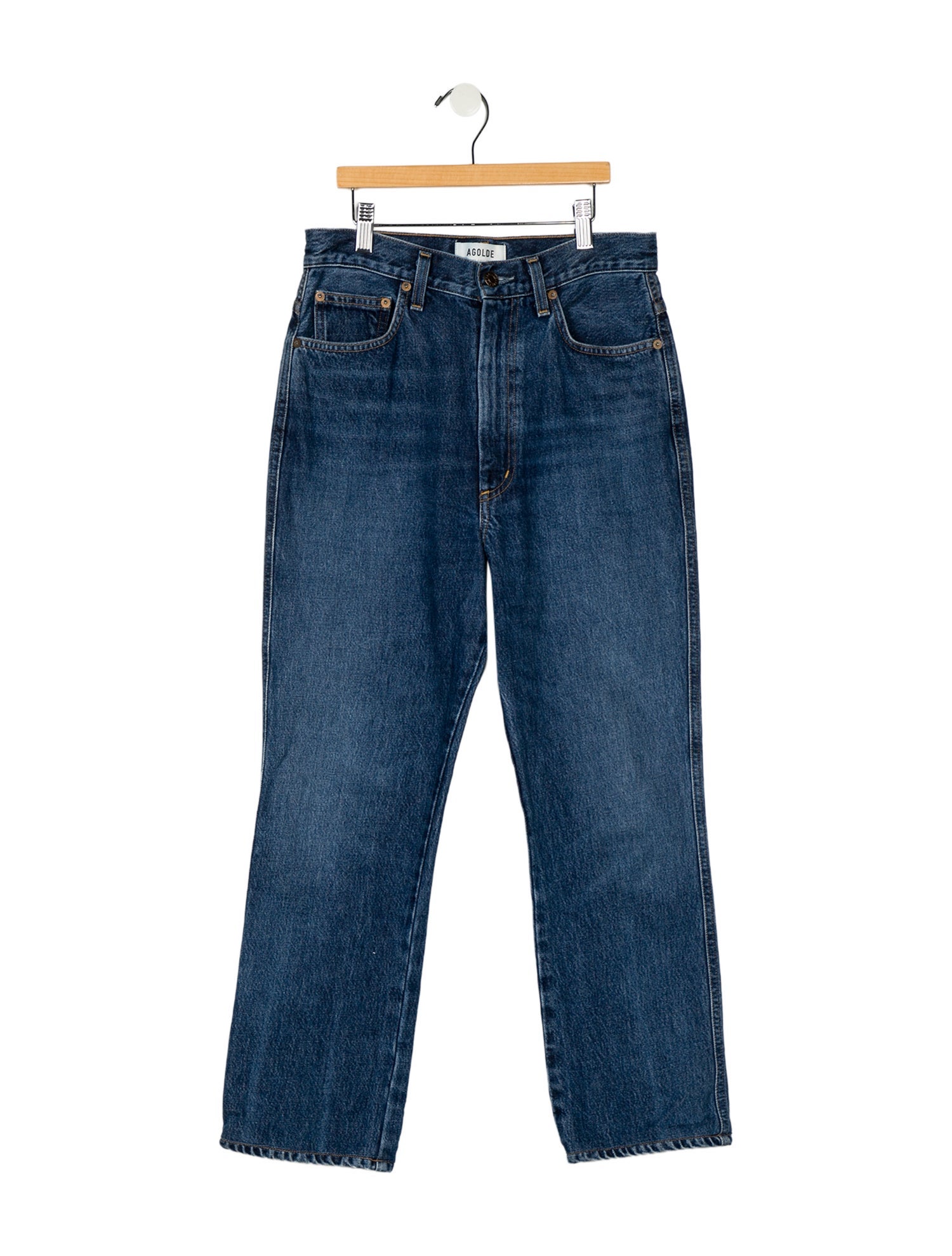 AGOLDE Mid-Rise Straight Leg Jeans