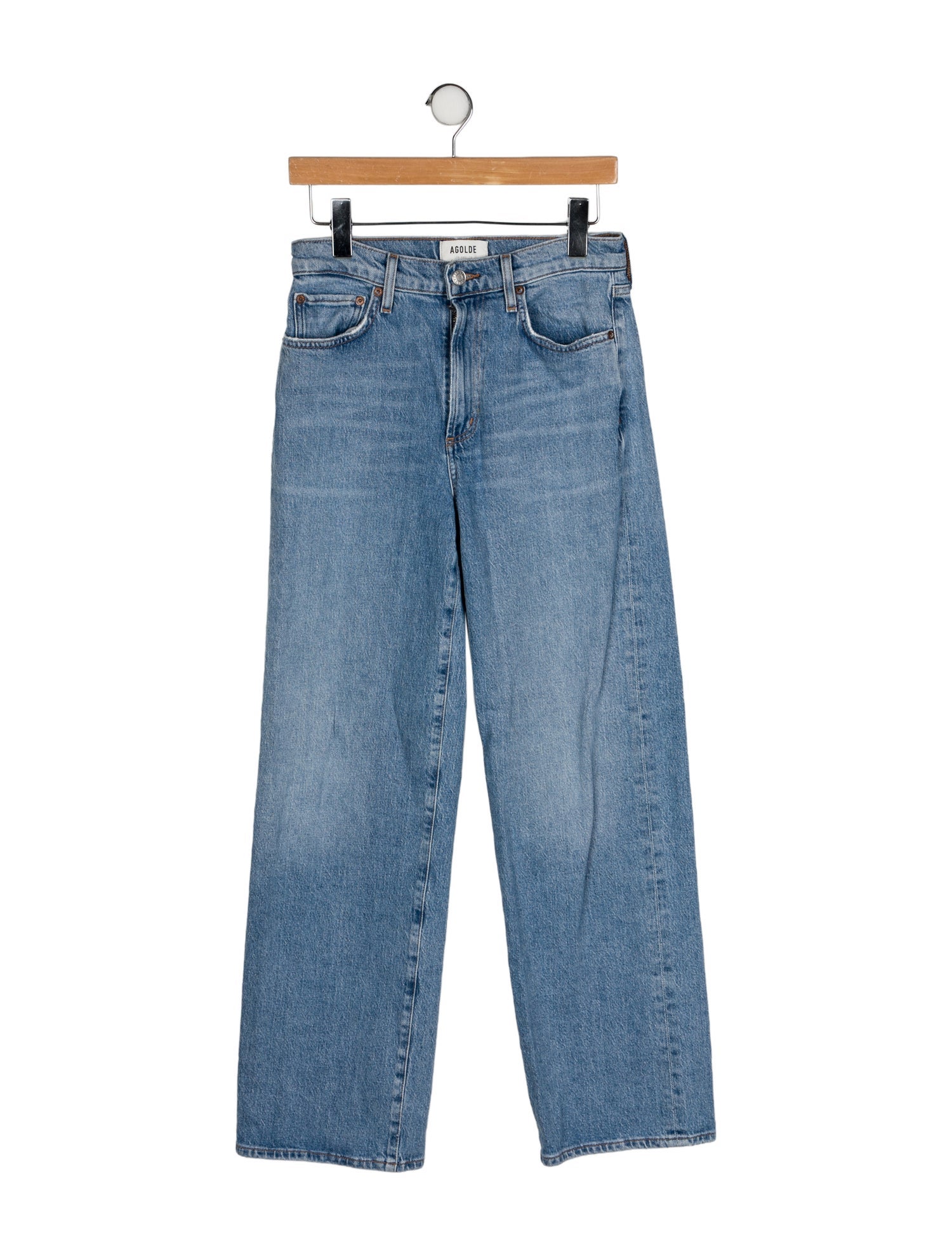 AGOLDE Mid-Rise Wide Leg Jeans