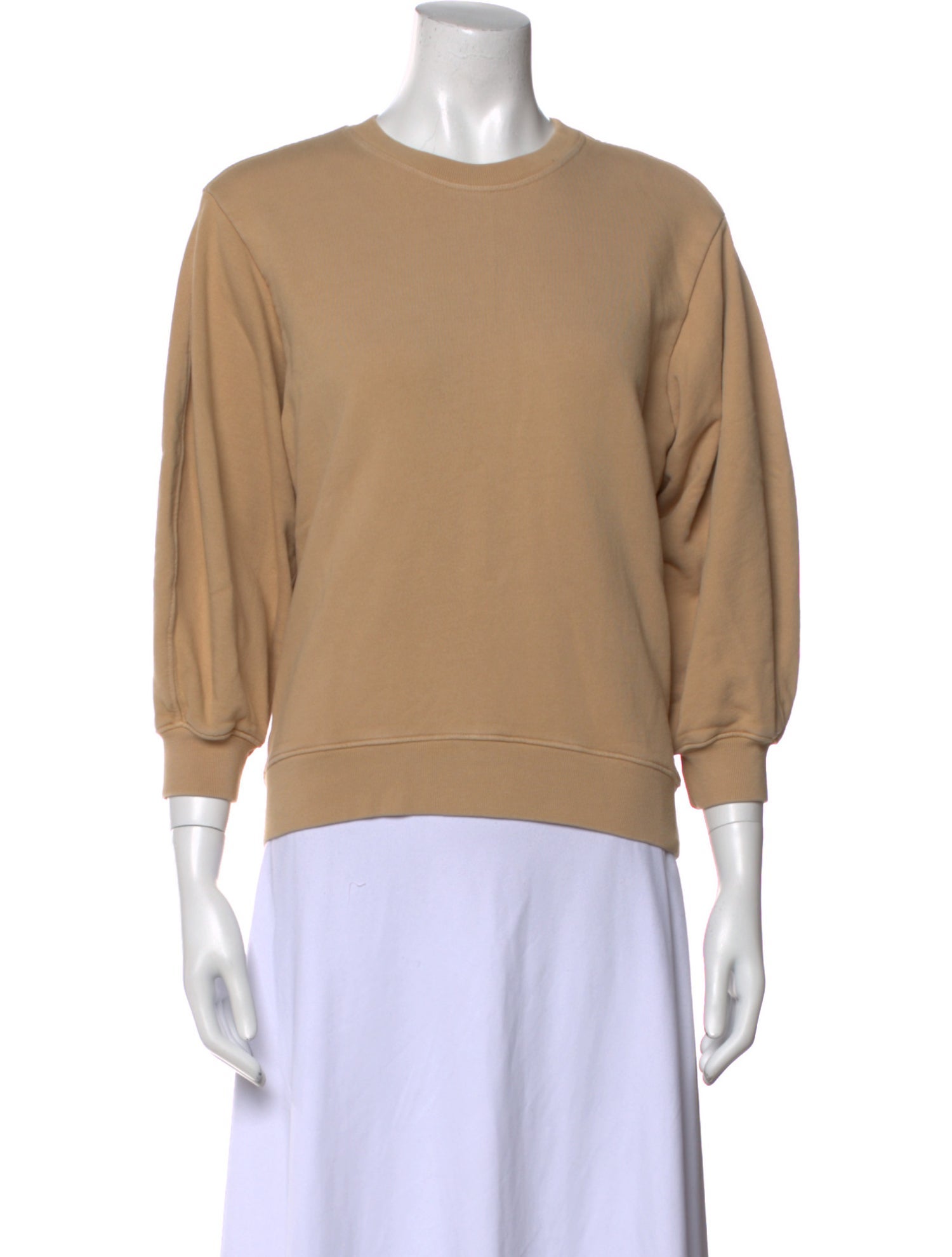 AGOLDE Crew Neck Three-Quarter Sleeve Sweatshirt