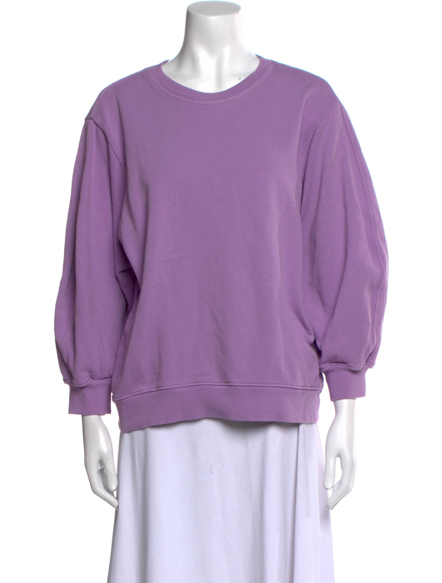 AGOLDE Crew Neck Three-Quarter Sleeve Sweatshirt