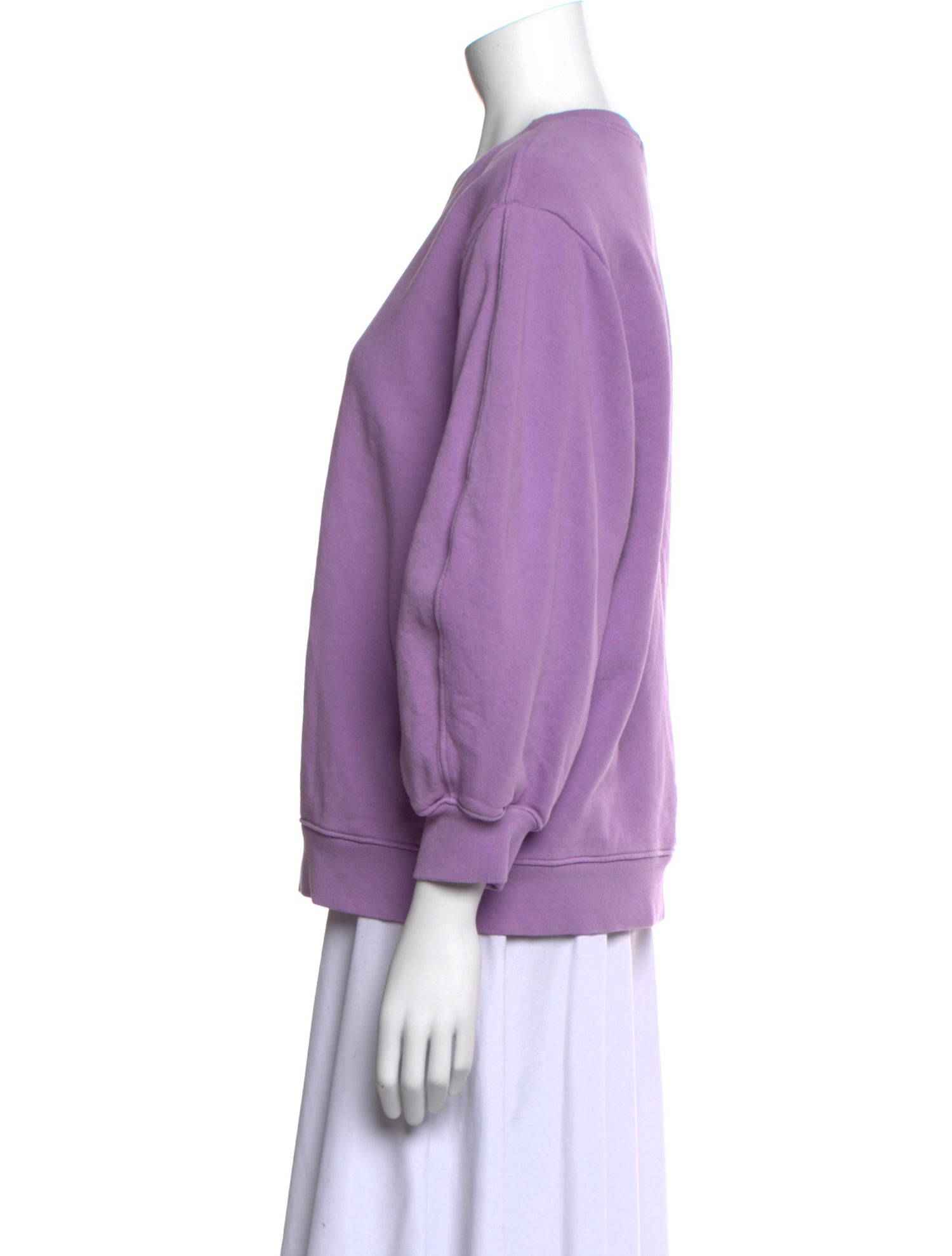 AGOLDE Crew Neck Three-Quarter Sleeve Sweatshirt