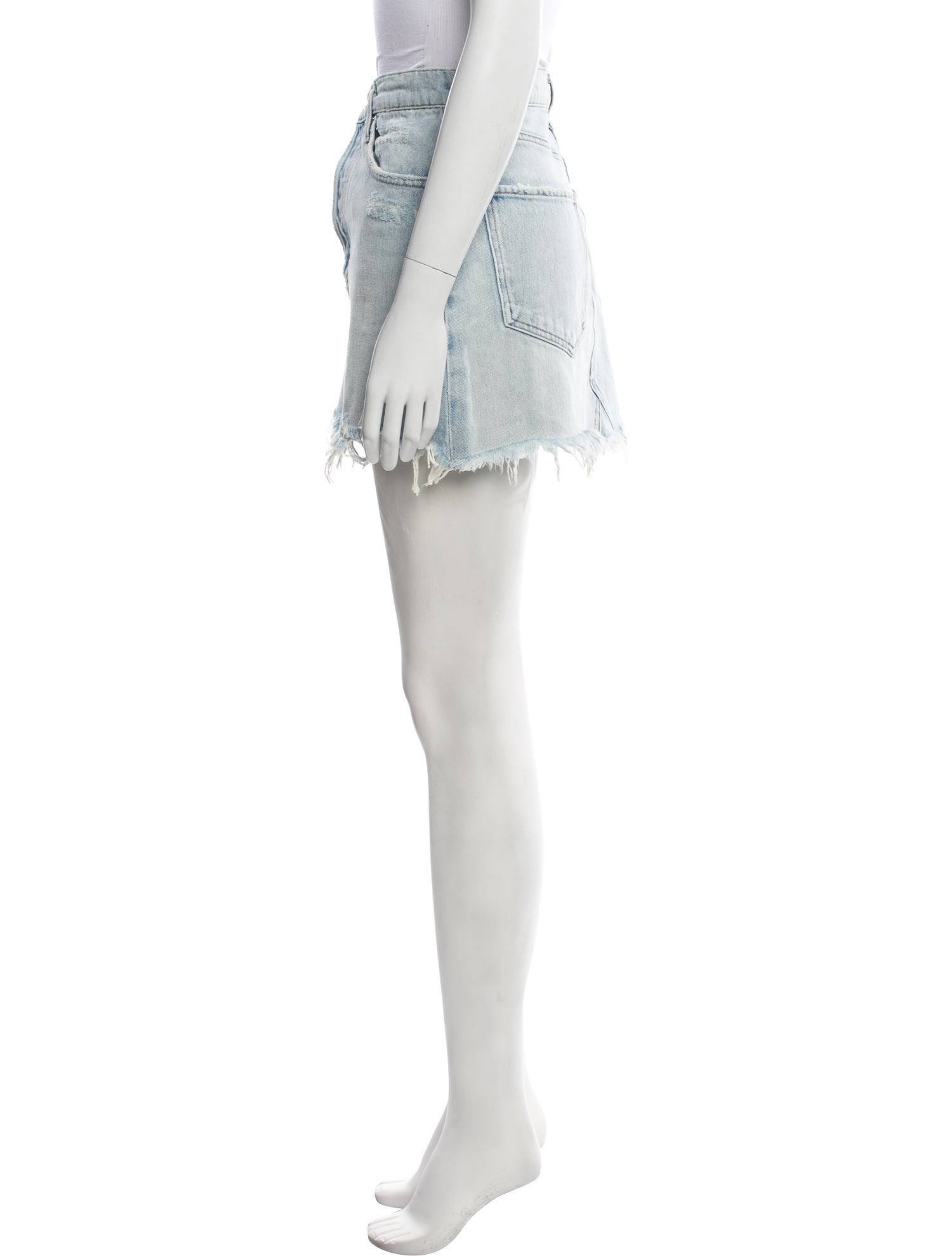 AGOLDE Distressed Accents Mini Skirt