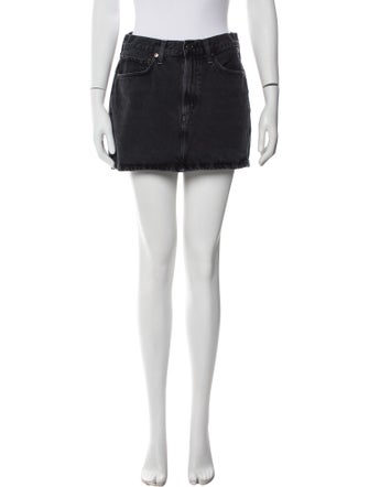 AGOLDE Distressed Accents Mini Skirt