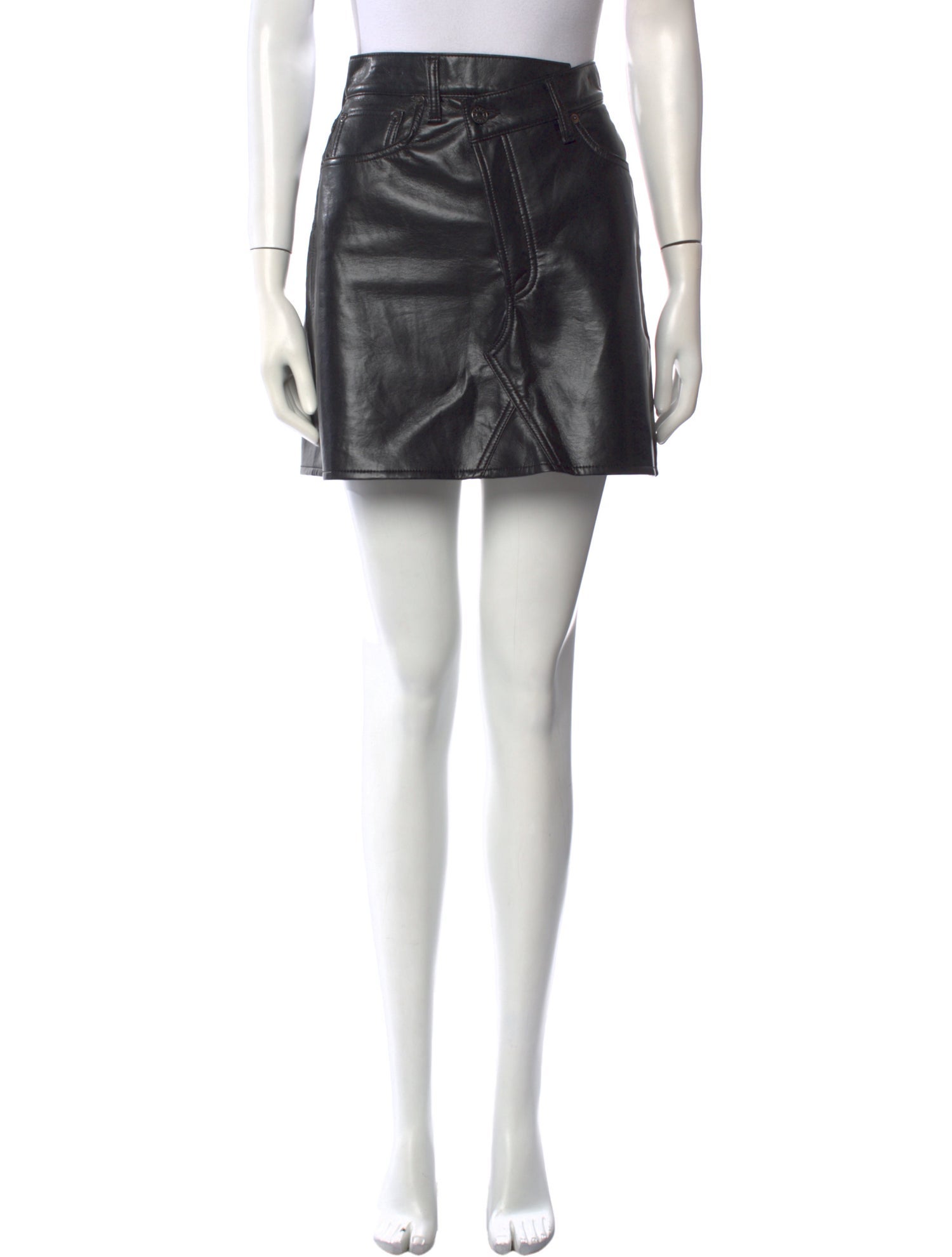 AGOLDE Leather Mini Skirt