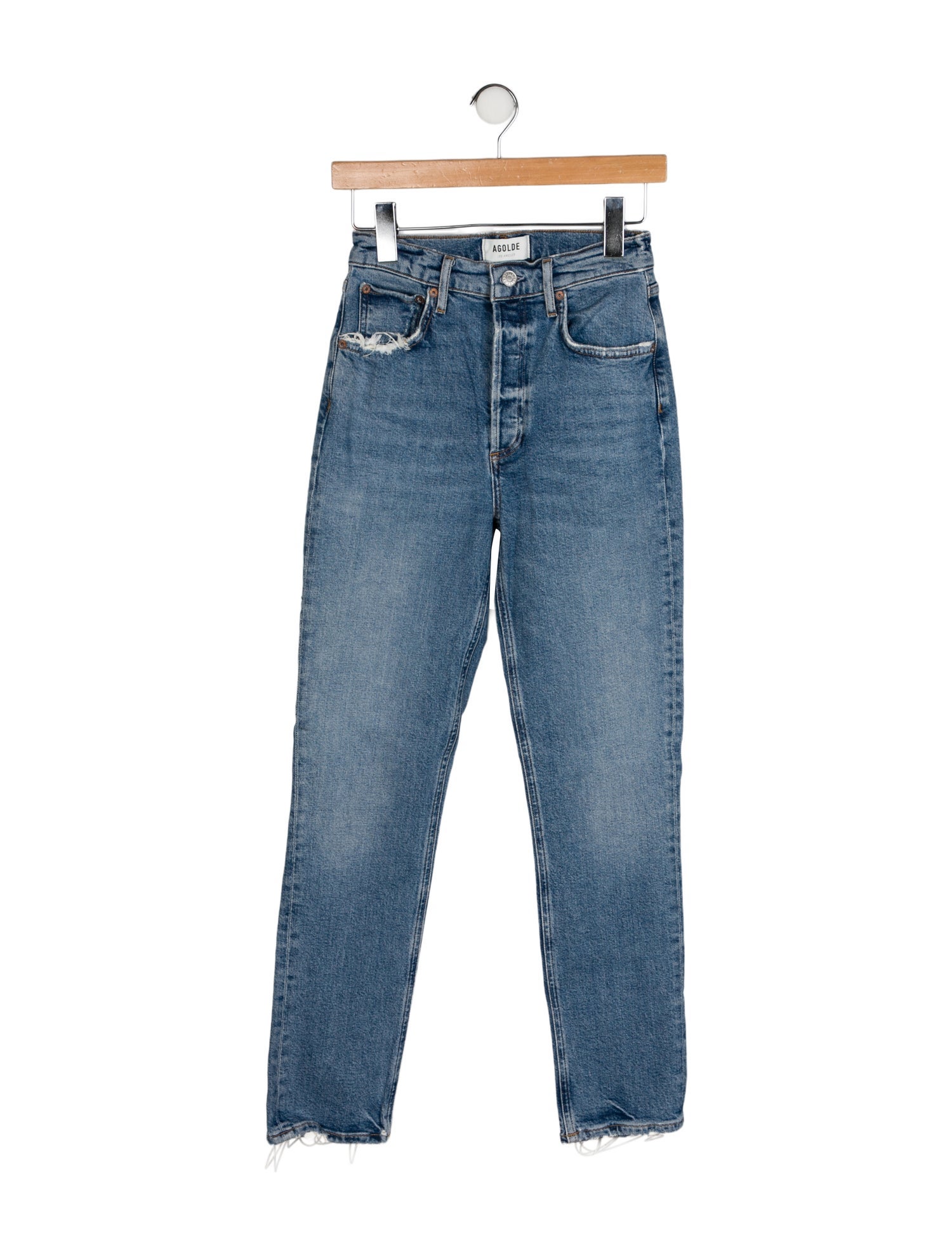 AGOLDE Mid-Rise Straight Leg Jeans