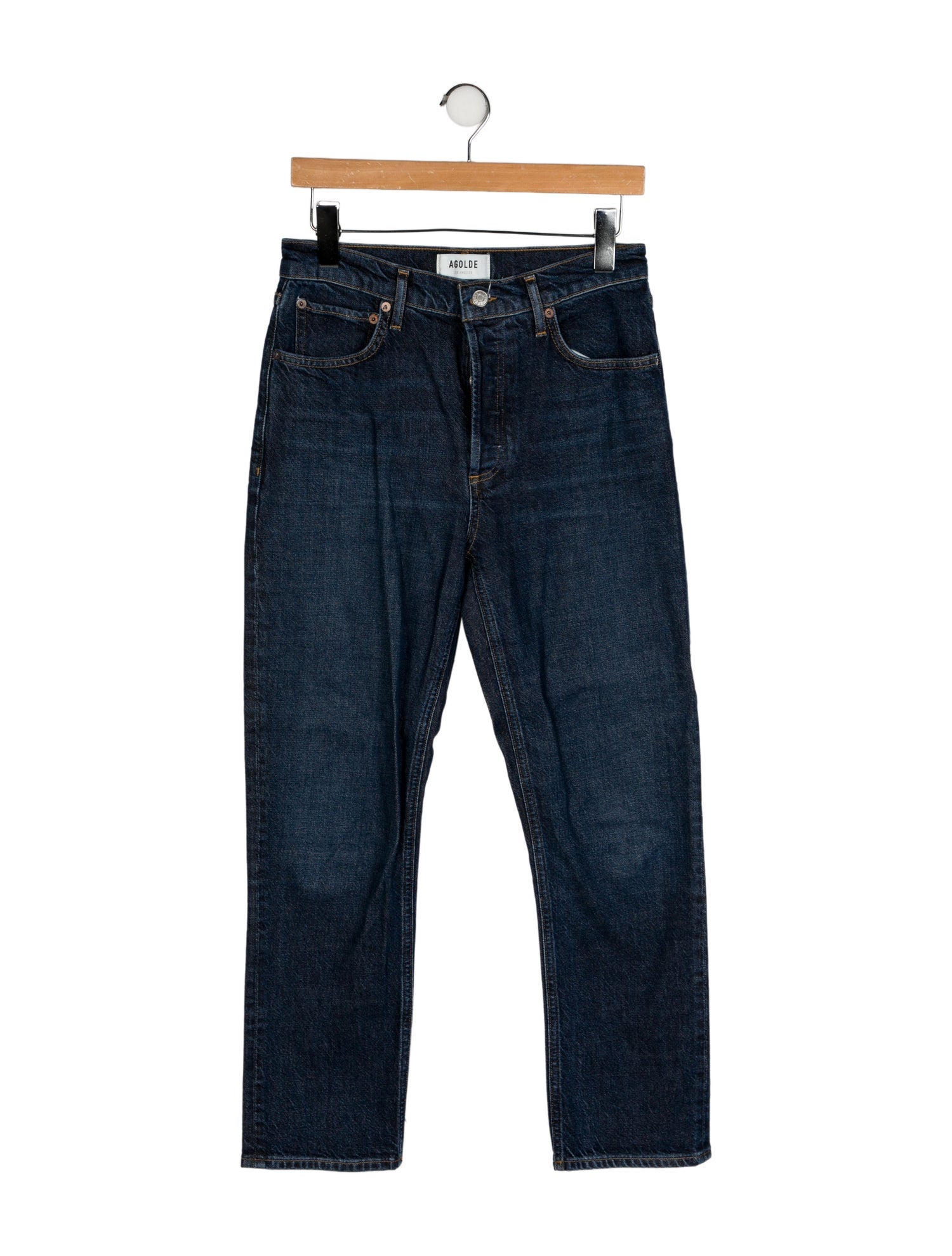 AGOLDE Mid-Rise Straight Leg Jeans