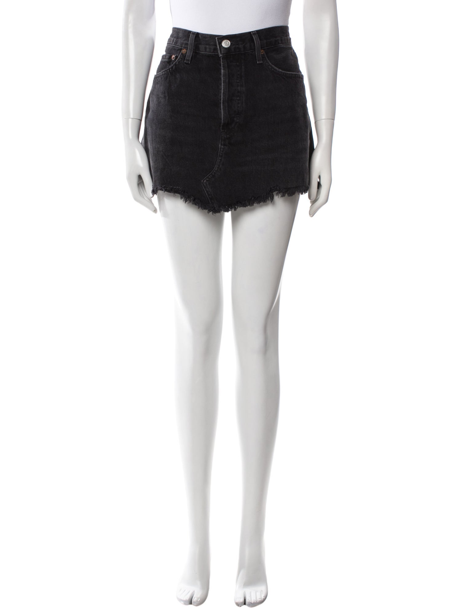 AGOLDE Distressed Accents Mini Skirt