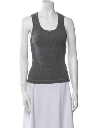 AGOLDE Striped Scoop Neck Top