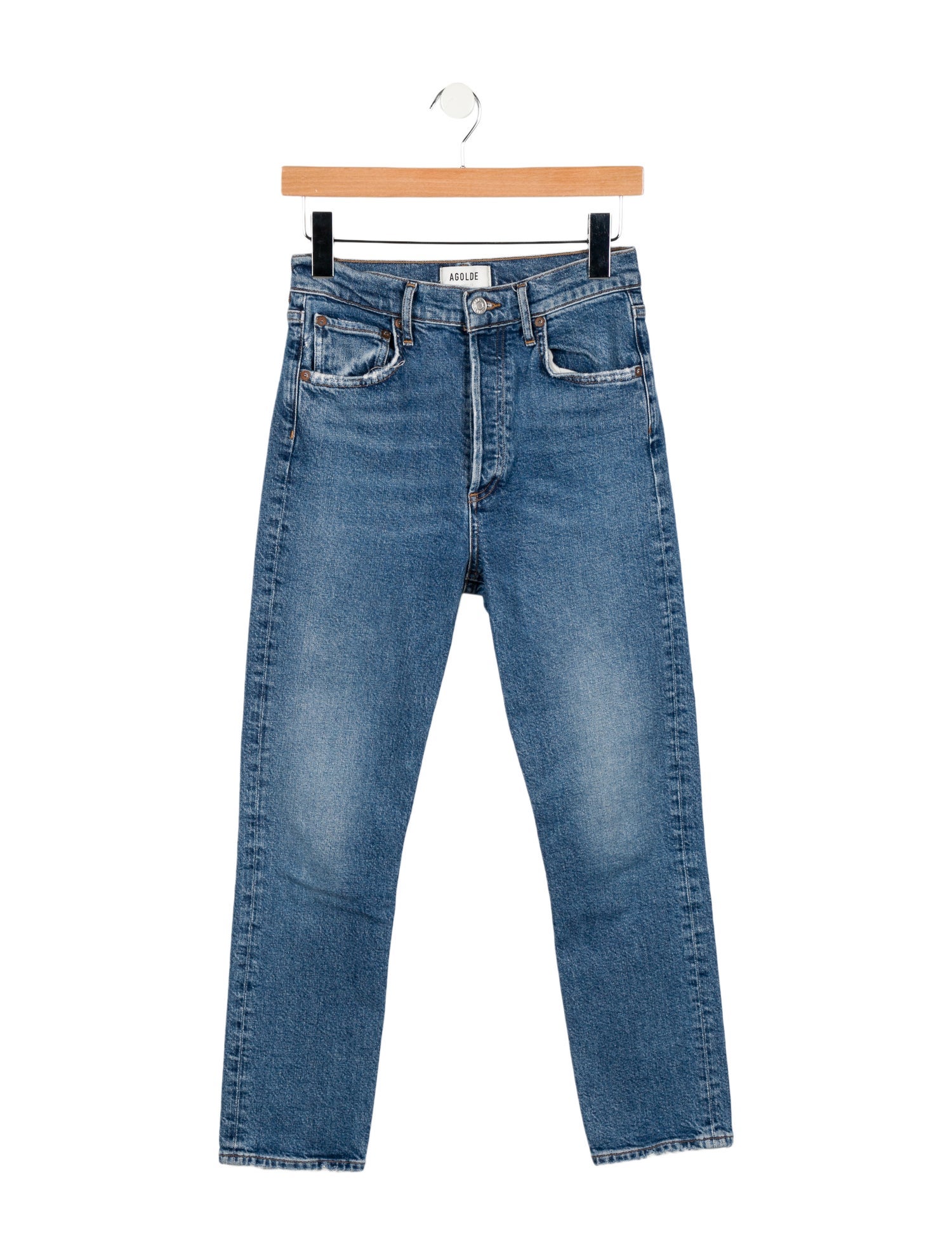 AGOLDE Mid-Rise Straight Leg Jeans
