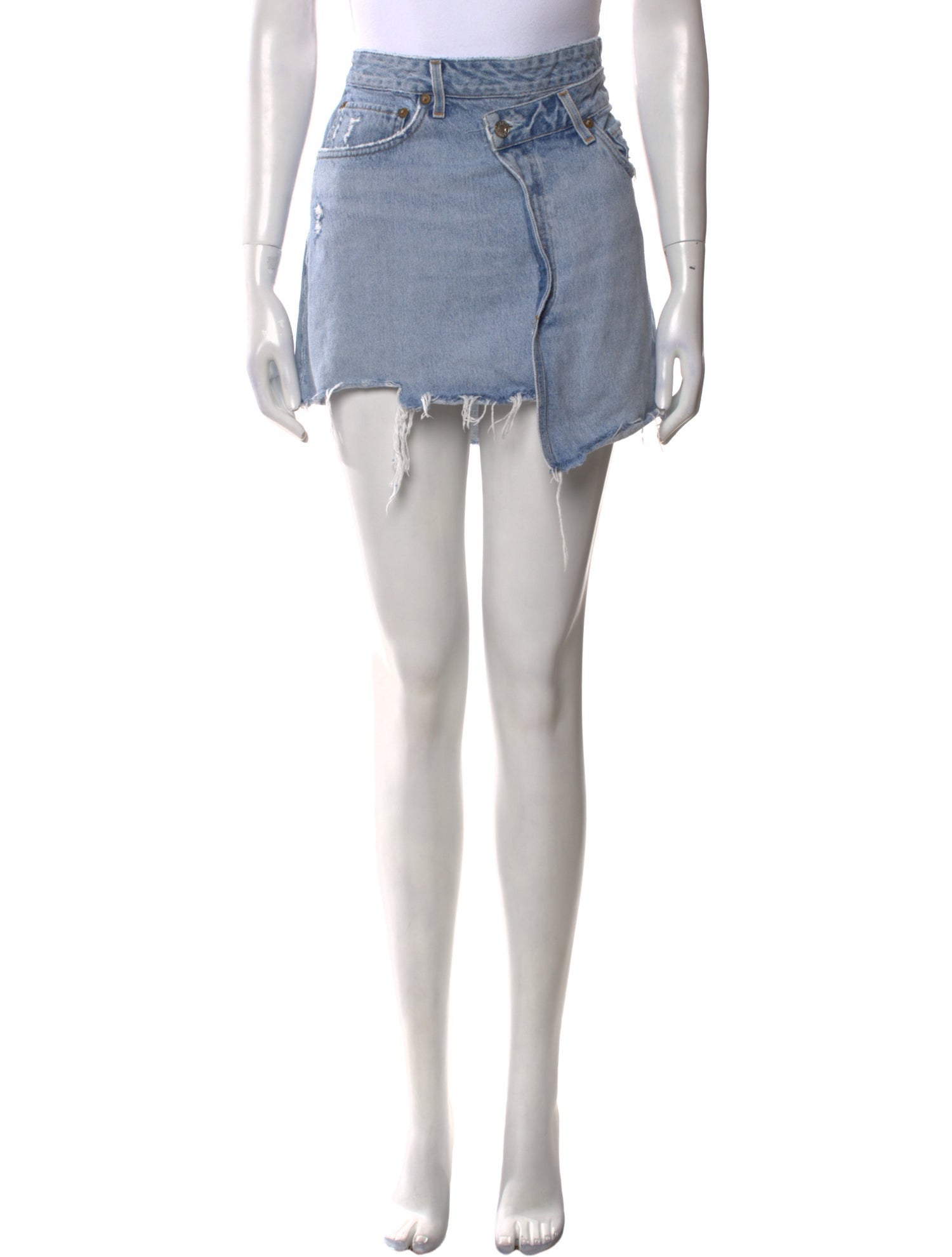 AGOLDE Distressed Accents Mini Skirt