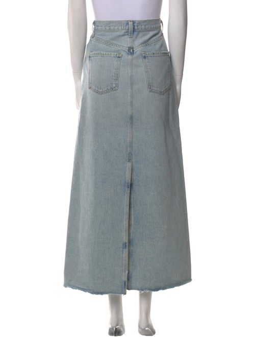 AGOLDE Distressed Accents Midi Length Skirt