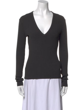 AGOLDE V-Neck Long Sleeve Top