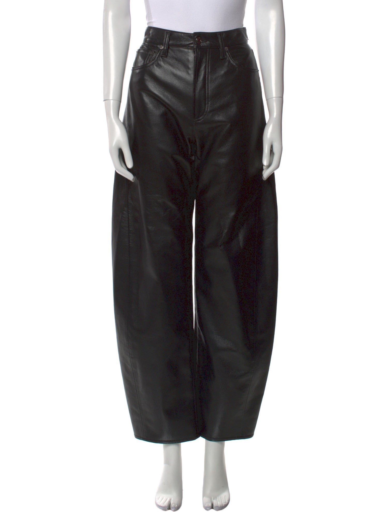 AGOLDE Leather Straight Leg Pants
