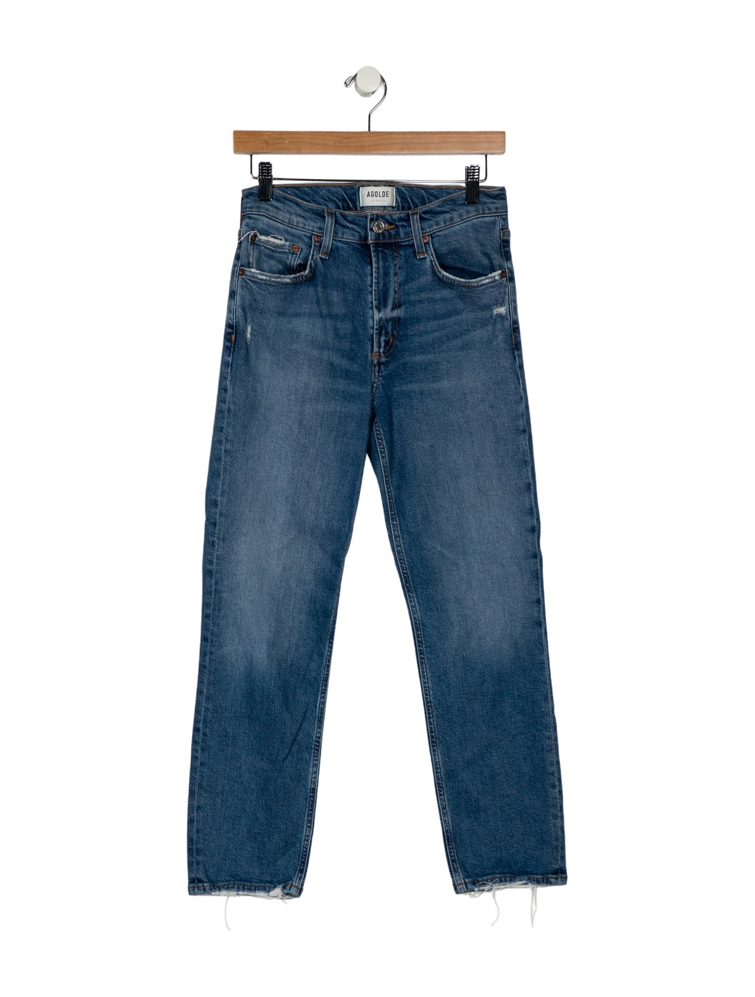 AGOLDE Mid-Rise Straight Leg Jeans