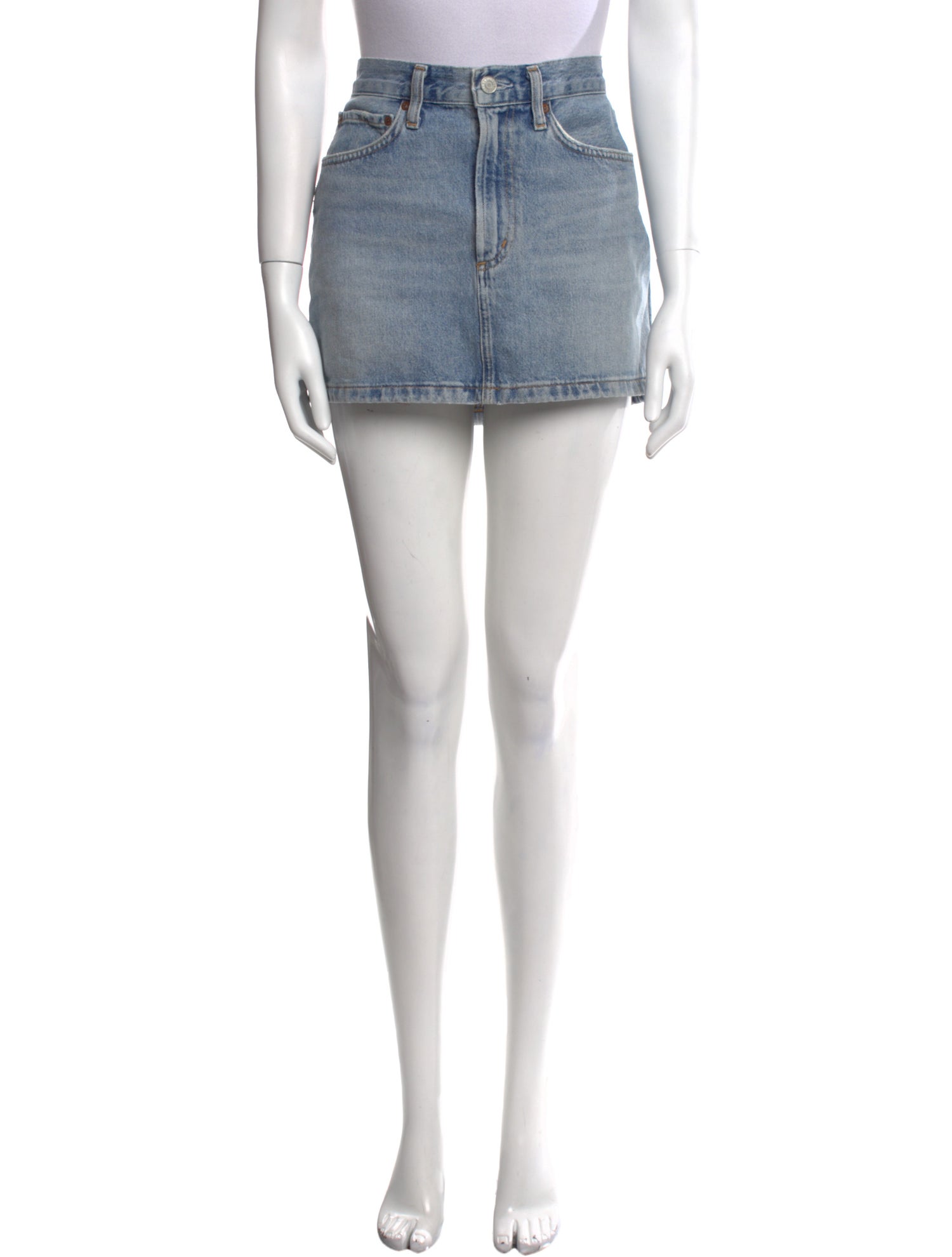 AGOLDE Distressed Accents Mini Skirt