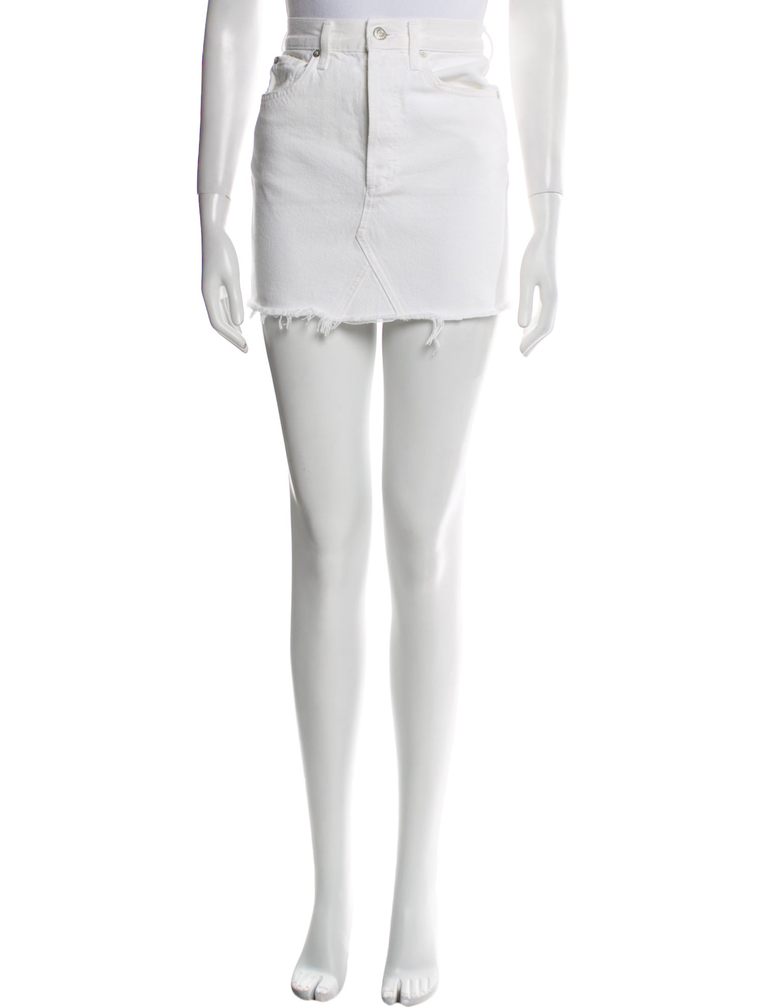 AGOLDE Raw-Edge Trim Mini Skirt