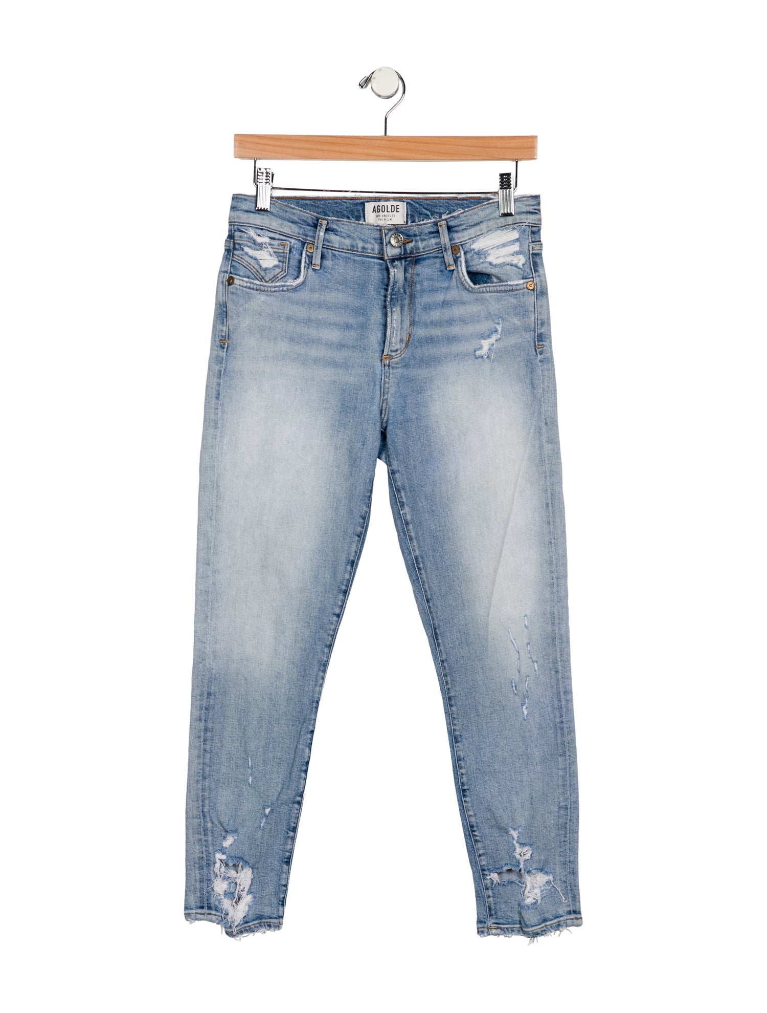 AGOLDE Mid-Rise Straight Leg Jeans