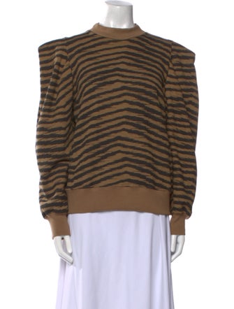 AGOLDE Animal Print Mock Neck Sweatshirt