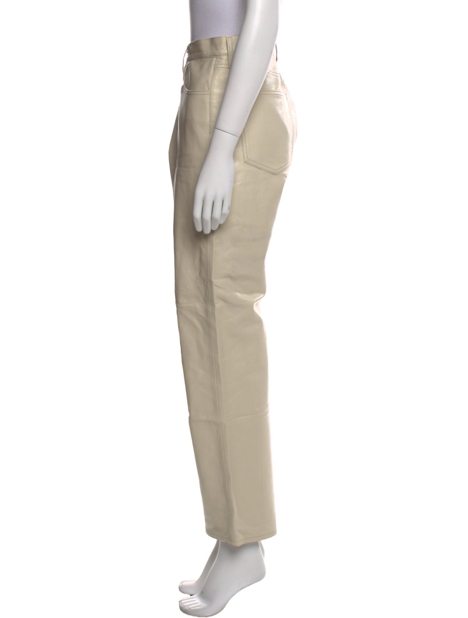 AGOLDE Leather Straight Leg Pants