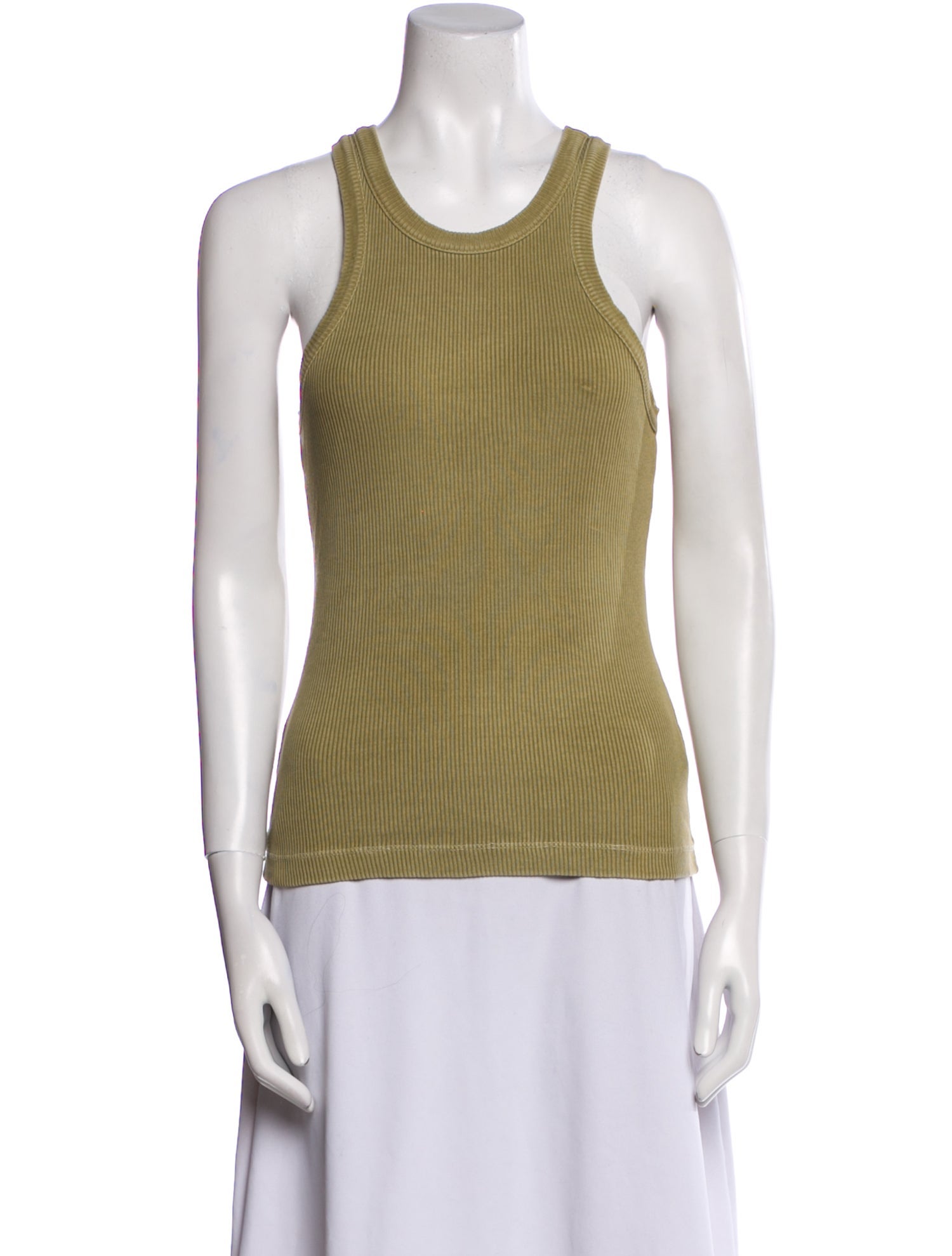 AGOLDE Striped Scoop Neck Top