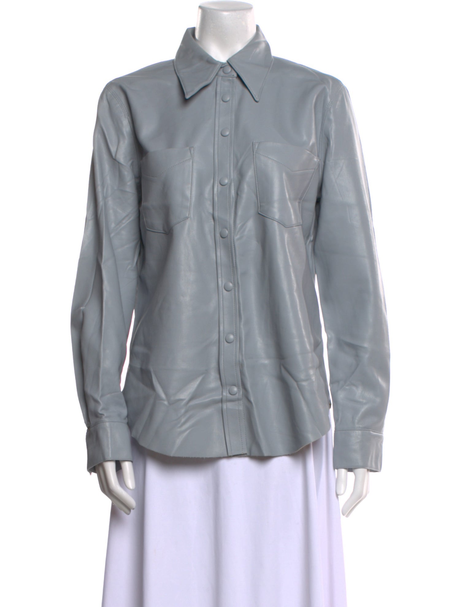 AGOLDE Long Sleeve Button-Up Top