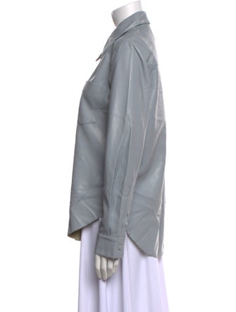 AGOLDE Long Sleeve Button-Up Top