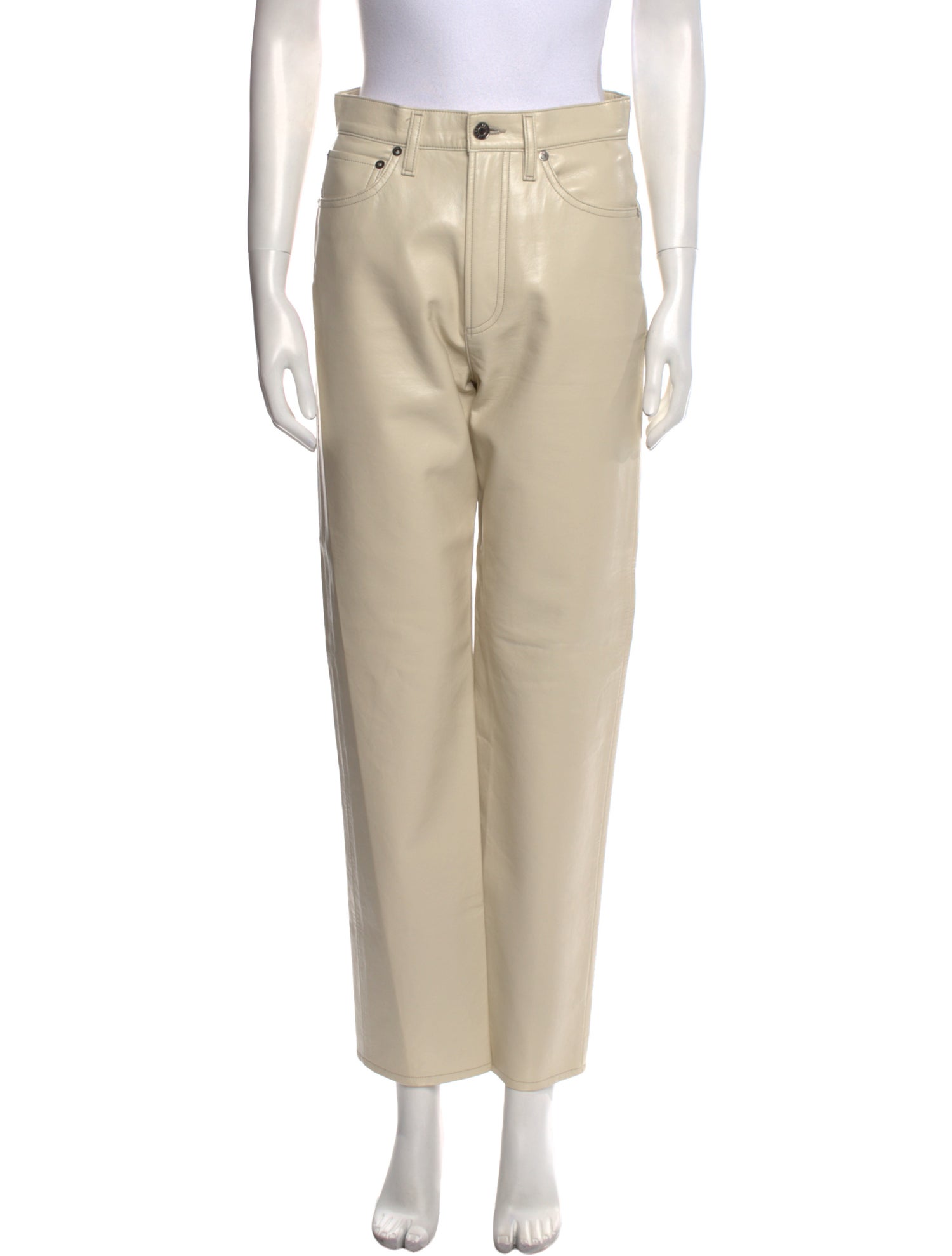 AGOLDE Leather Straight Leg Pants