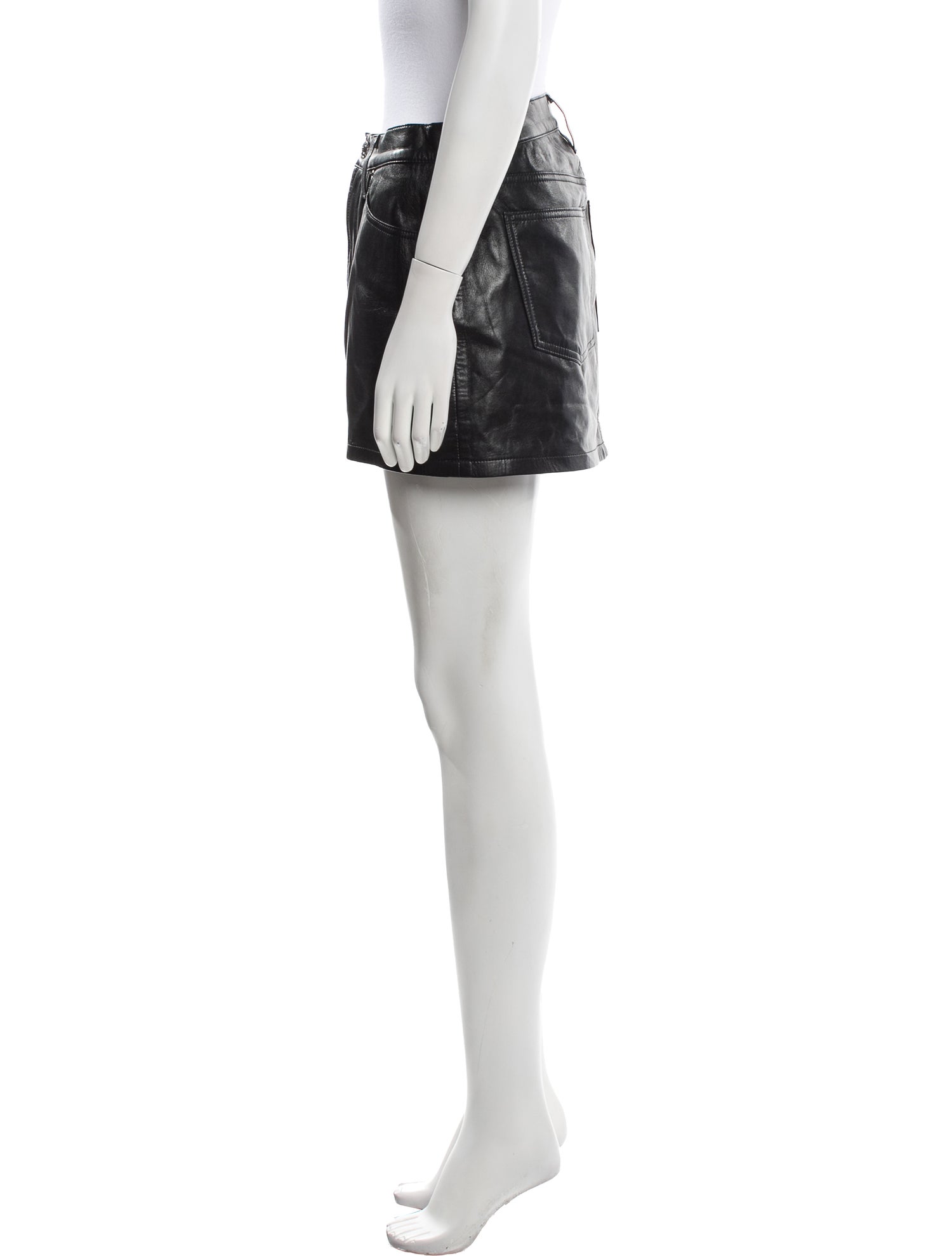 AGOLDE Leather Mini Skirt