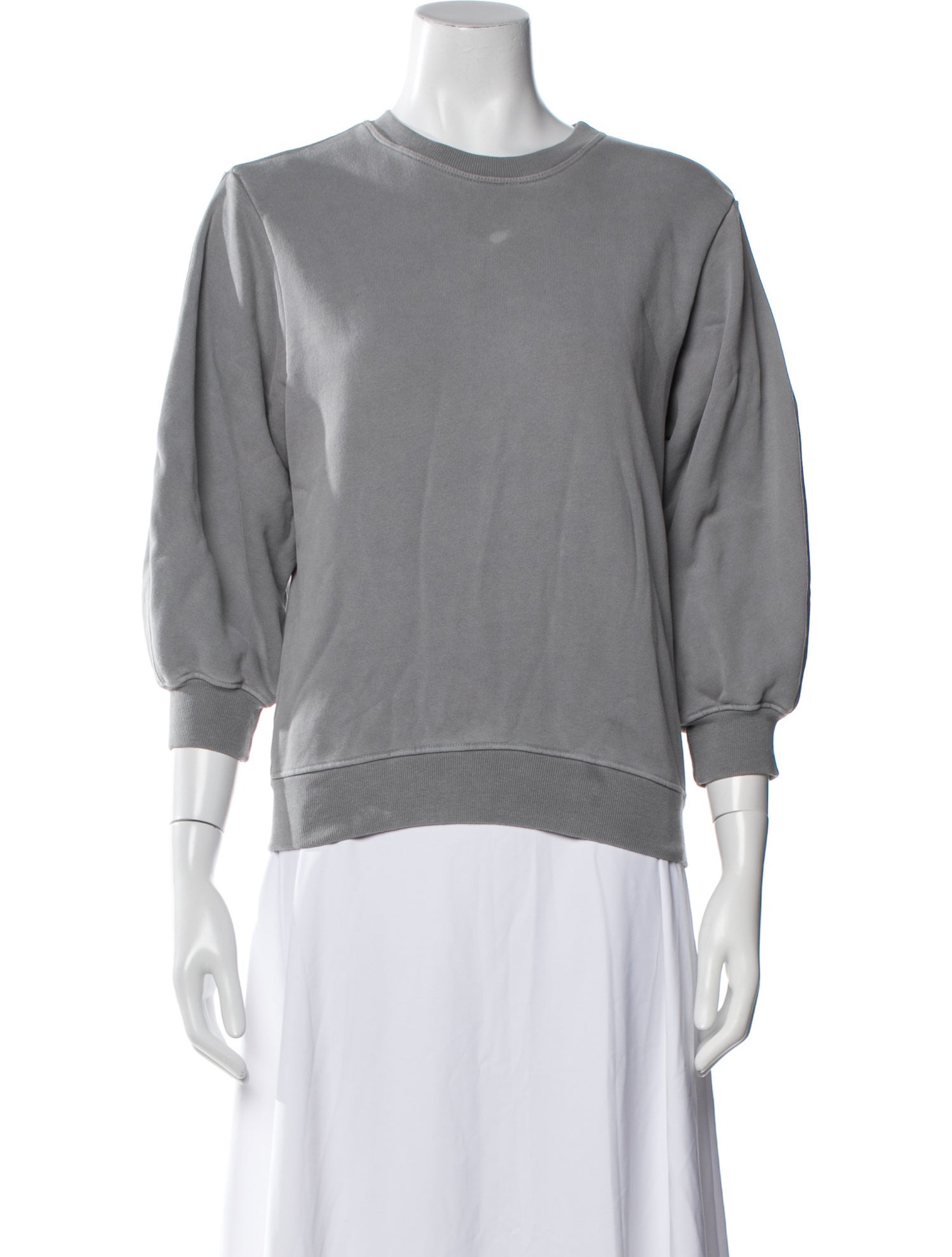 AGOLDE Crew Neck Three-Quarter Sleeve Sweatshirt