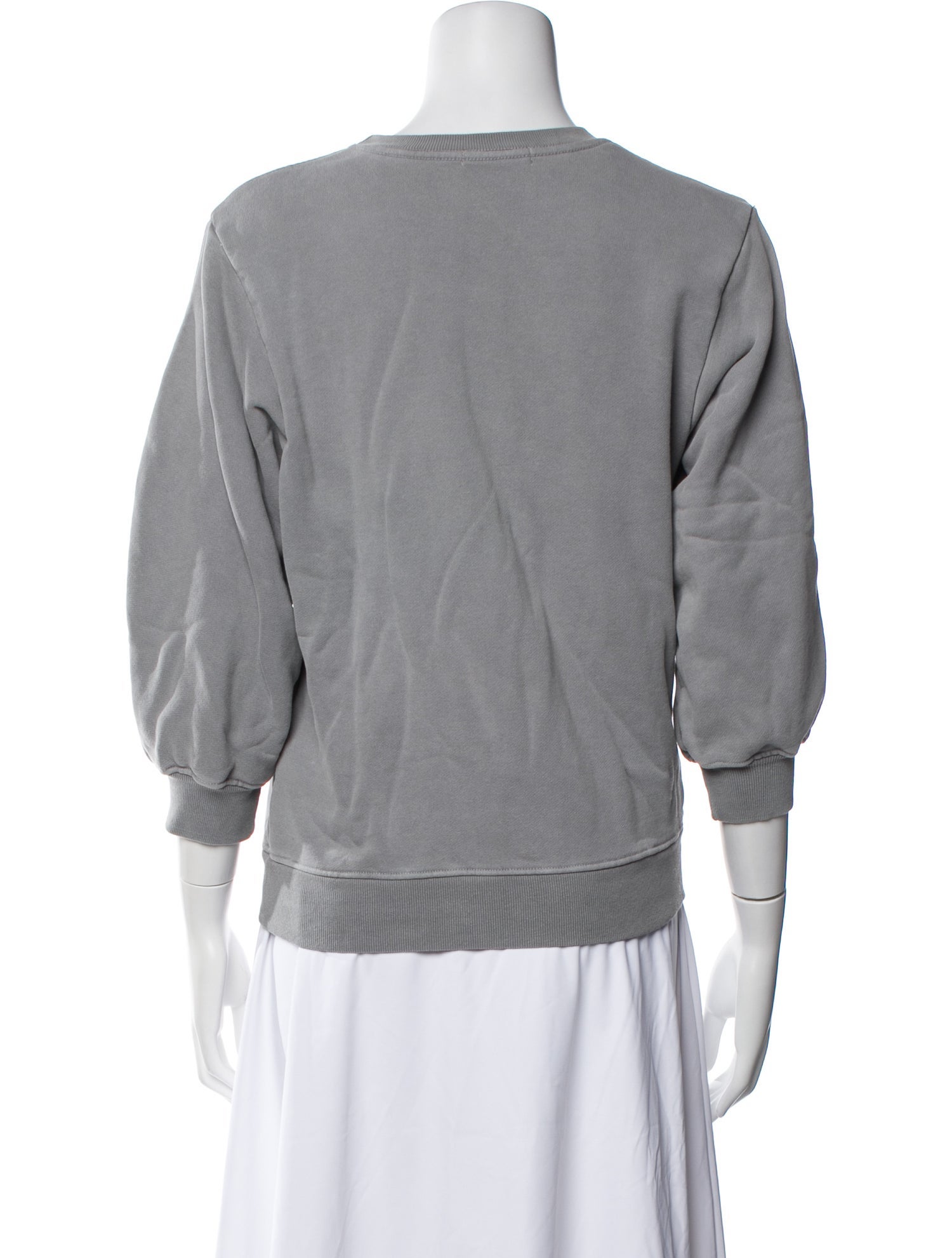 AGOLDE Crew Neck Three-Quarter Sleeve Sweatshirt