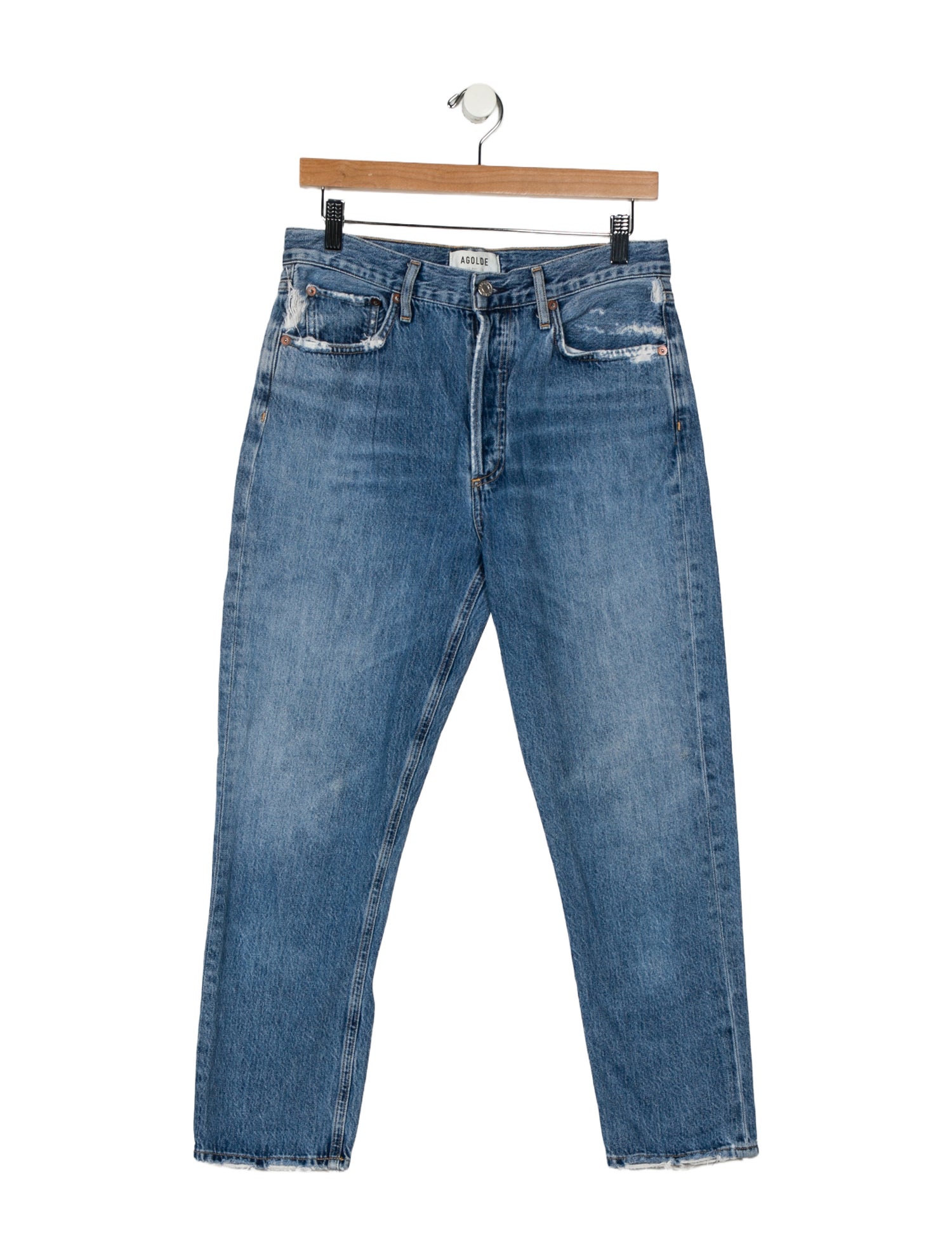 AGOLDE Mid-Rise Straight Leg Jeans