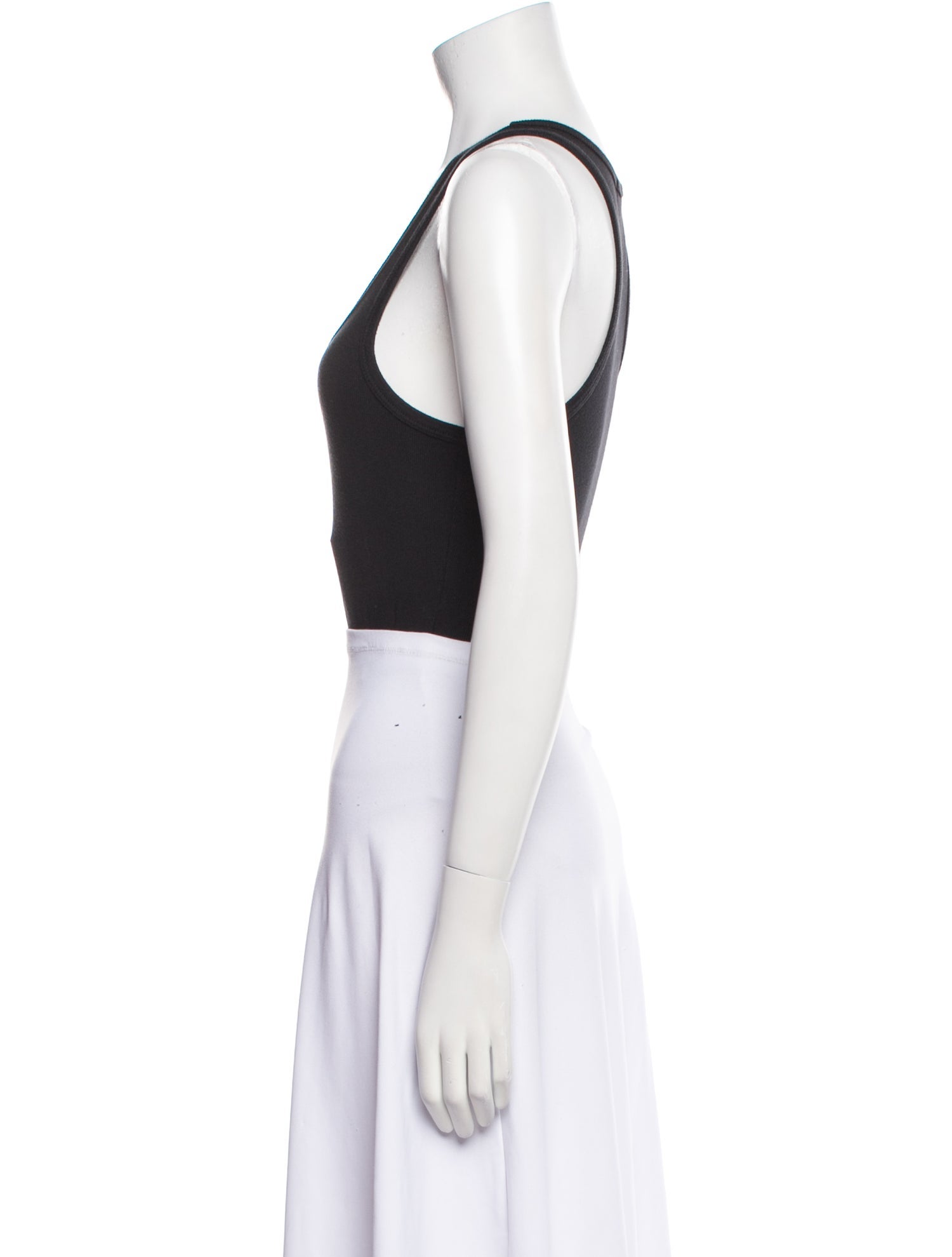 AGOLDE Scoop Neck Sleeveless Crop Top