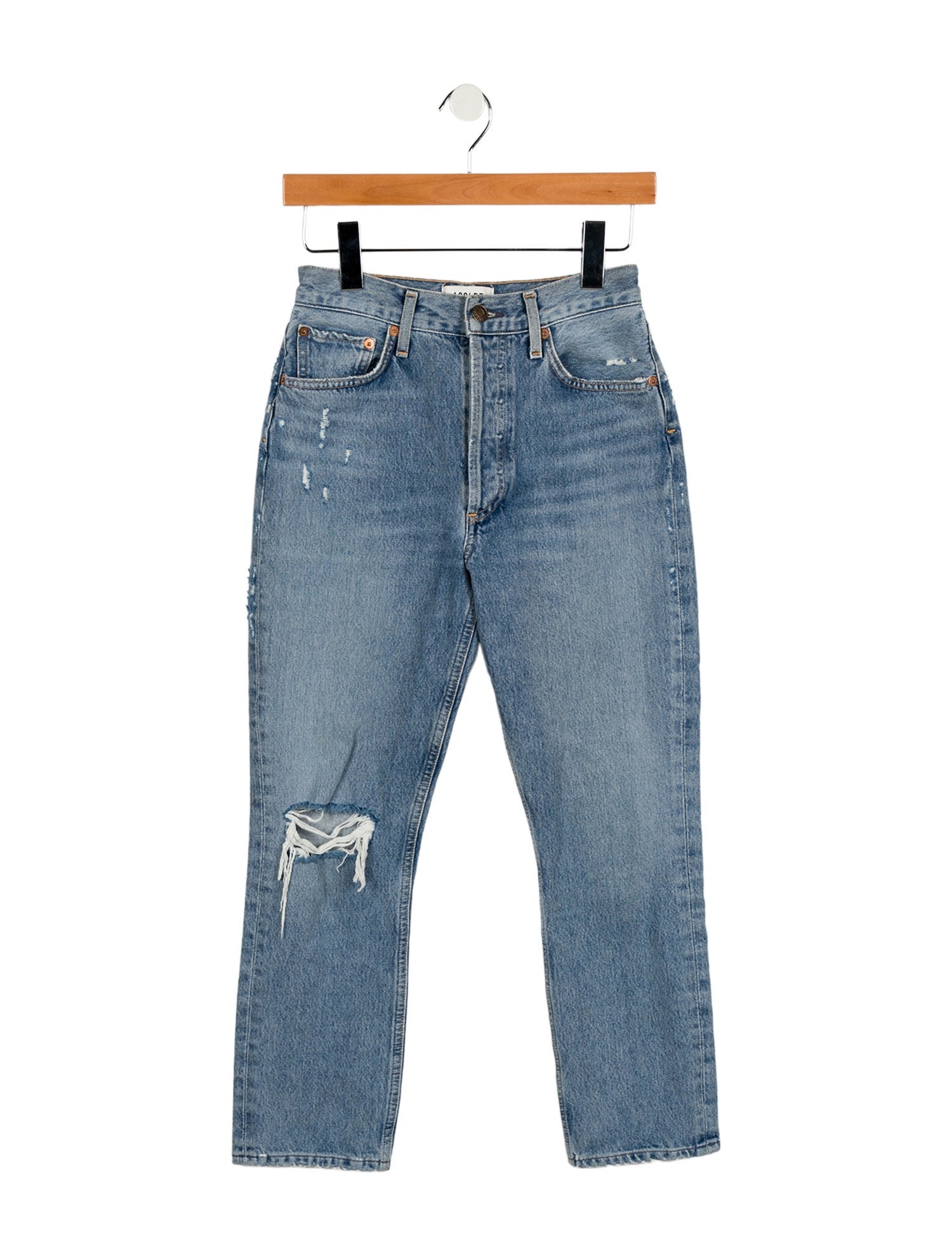AGOLDE Mid-Rise Straight Leg Jeans
