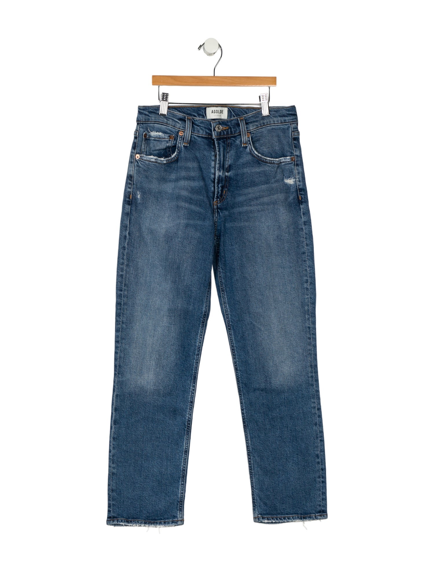 AGOLDE Mid-Rise Straight Leg Jeans