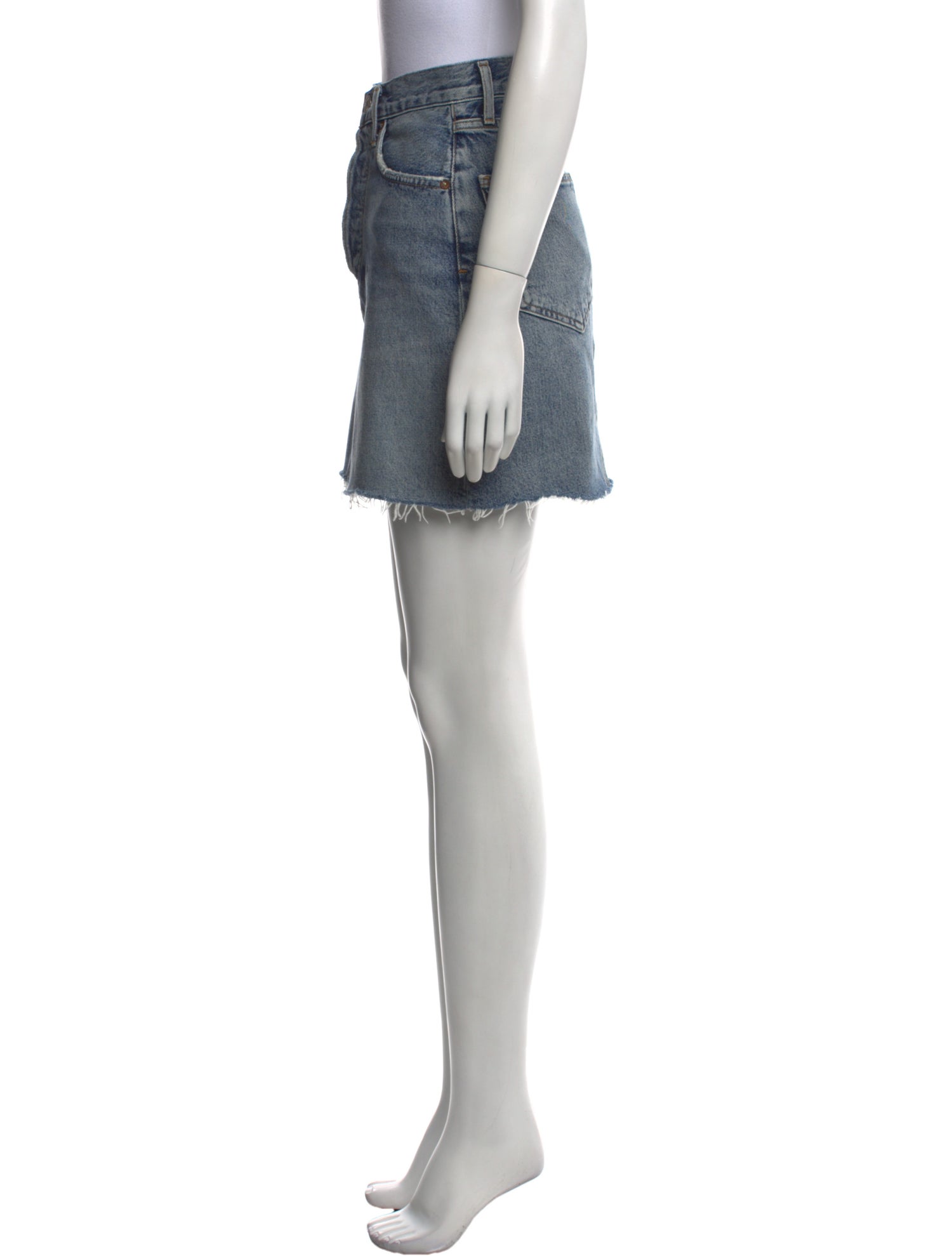 AGOLDE Distressed Accents Mini Skirt