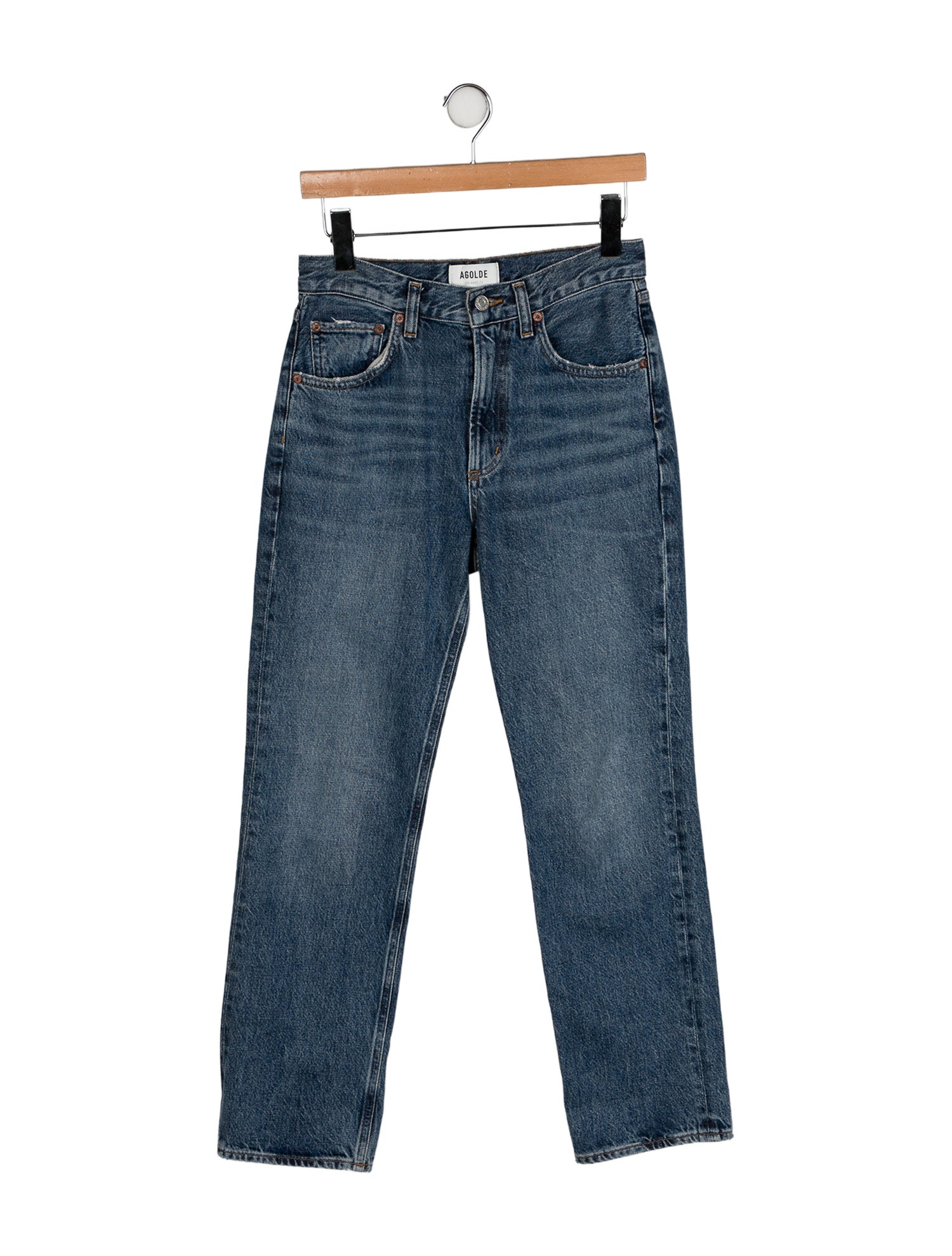 AGOLDE Mid-Rise Straight Leg Jeans