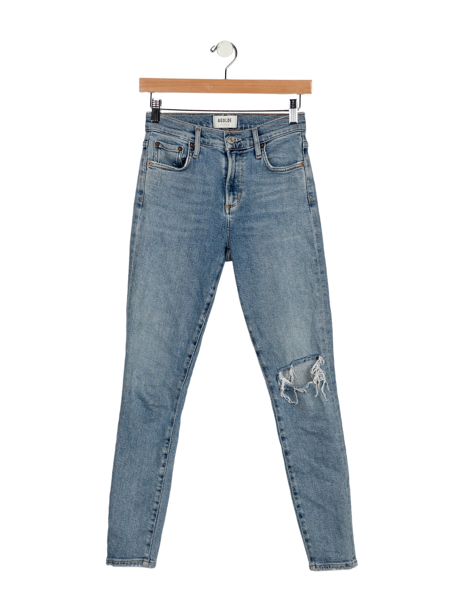 AGOLDE Mid-Rise Skinny Leg Jeans