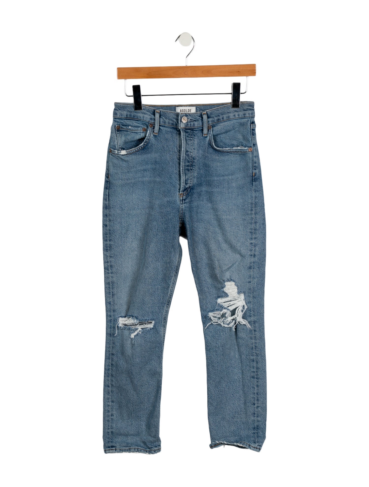 AGOLDE Mid-Rise Straight Leg Jeans