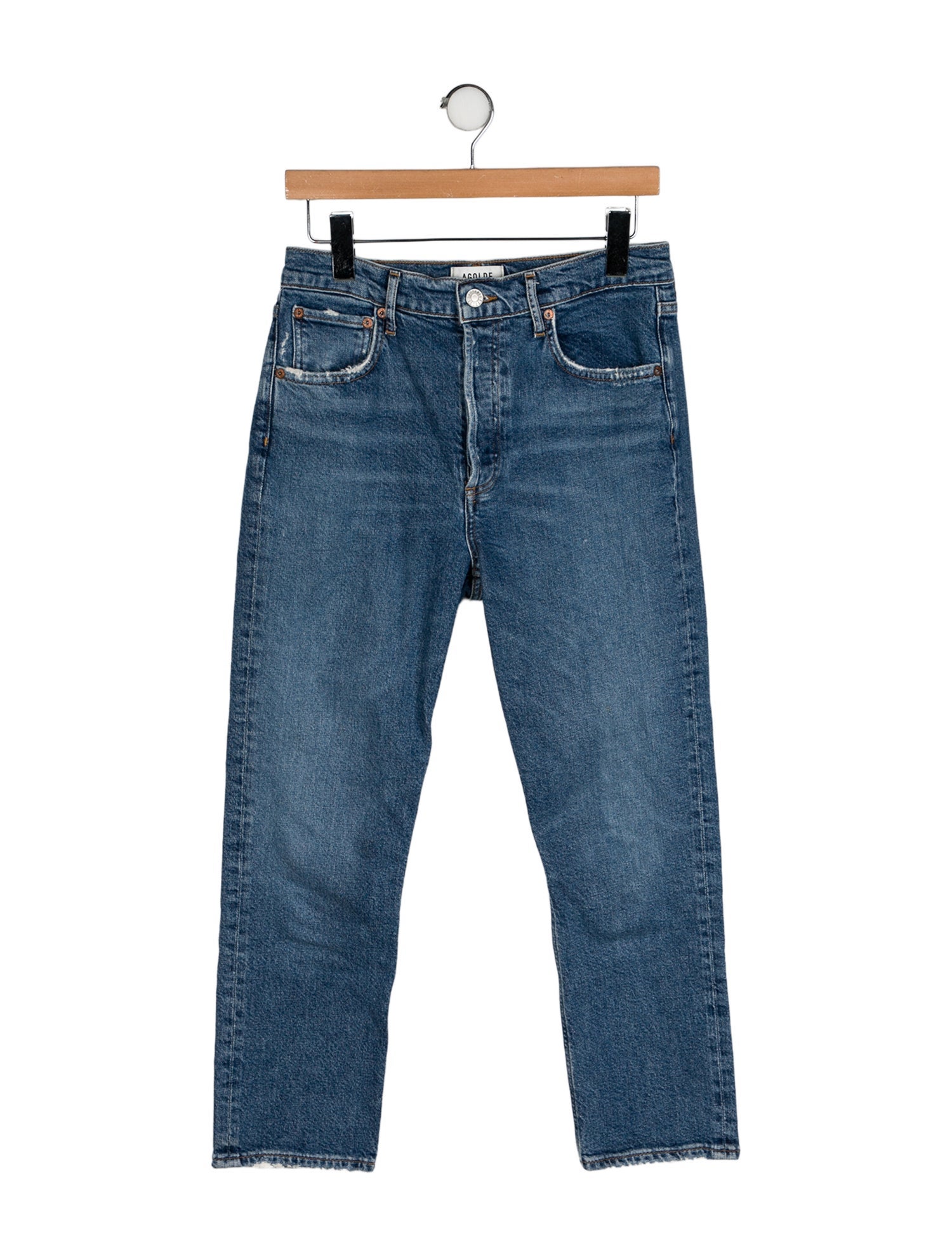 AGOLDE Mid-Rise Straight Leg Jeans