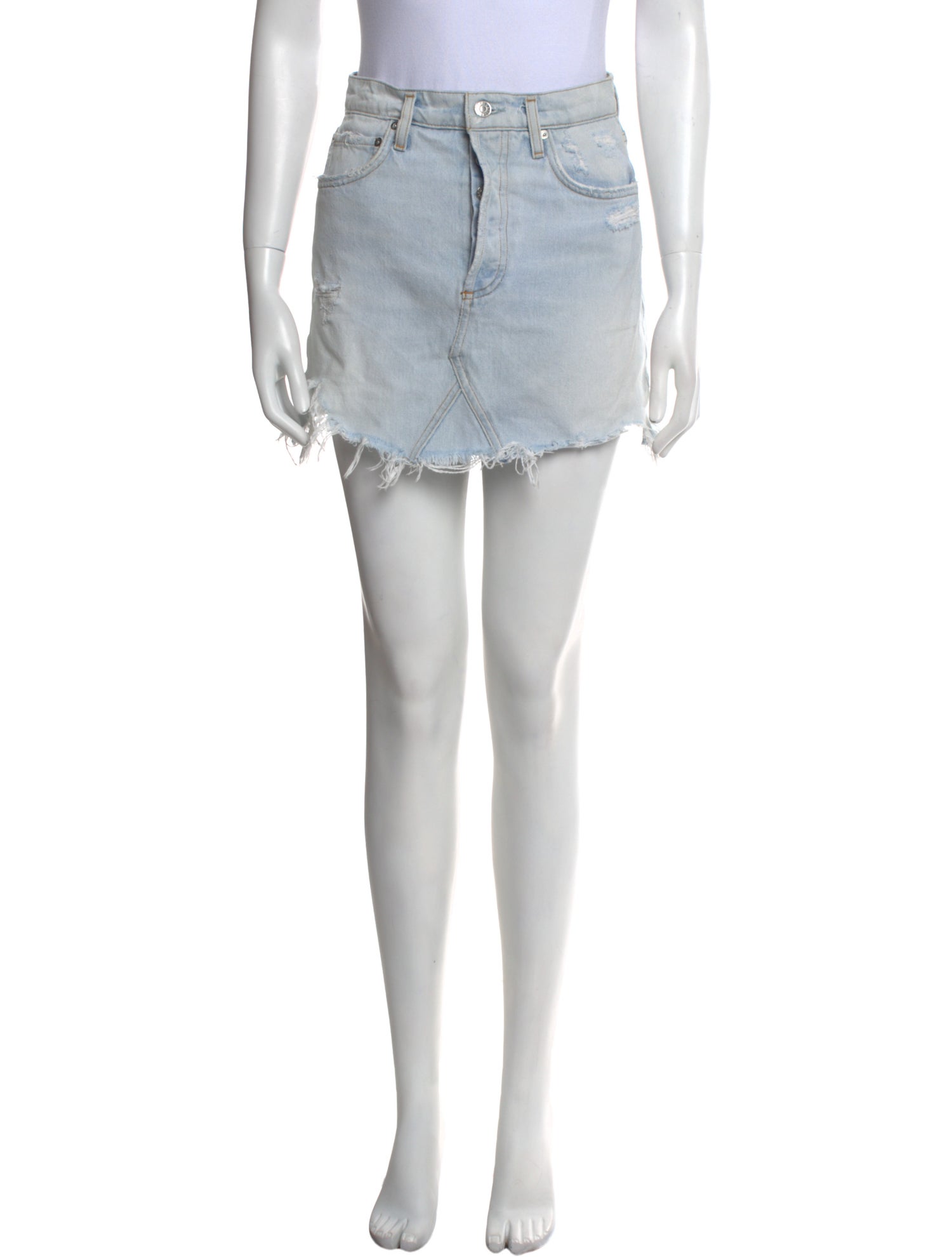 AGOLDE Distressed Accents Mini Skirt