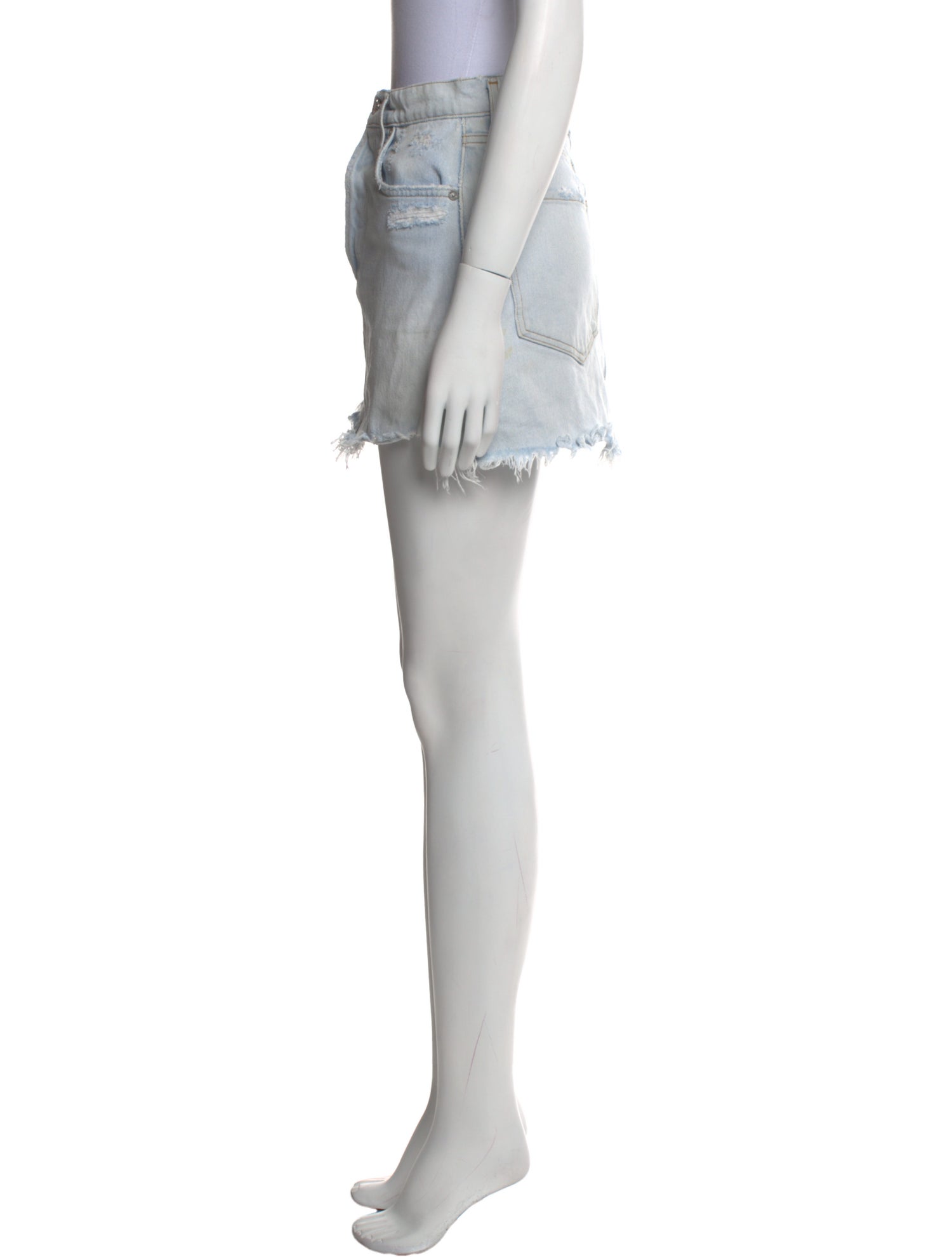 AGOLDE Distressed Accents Mini Skirt